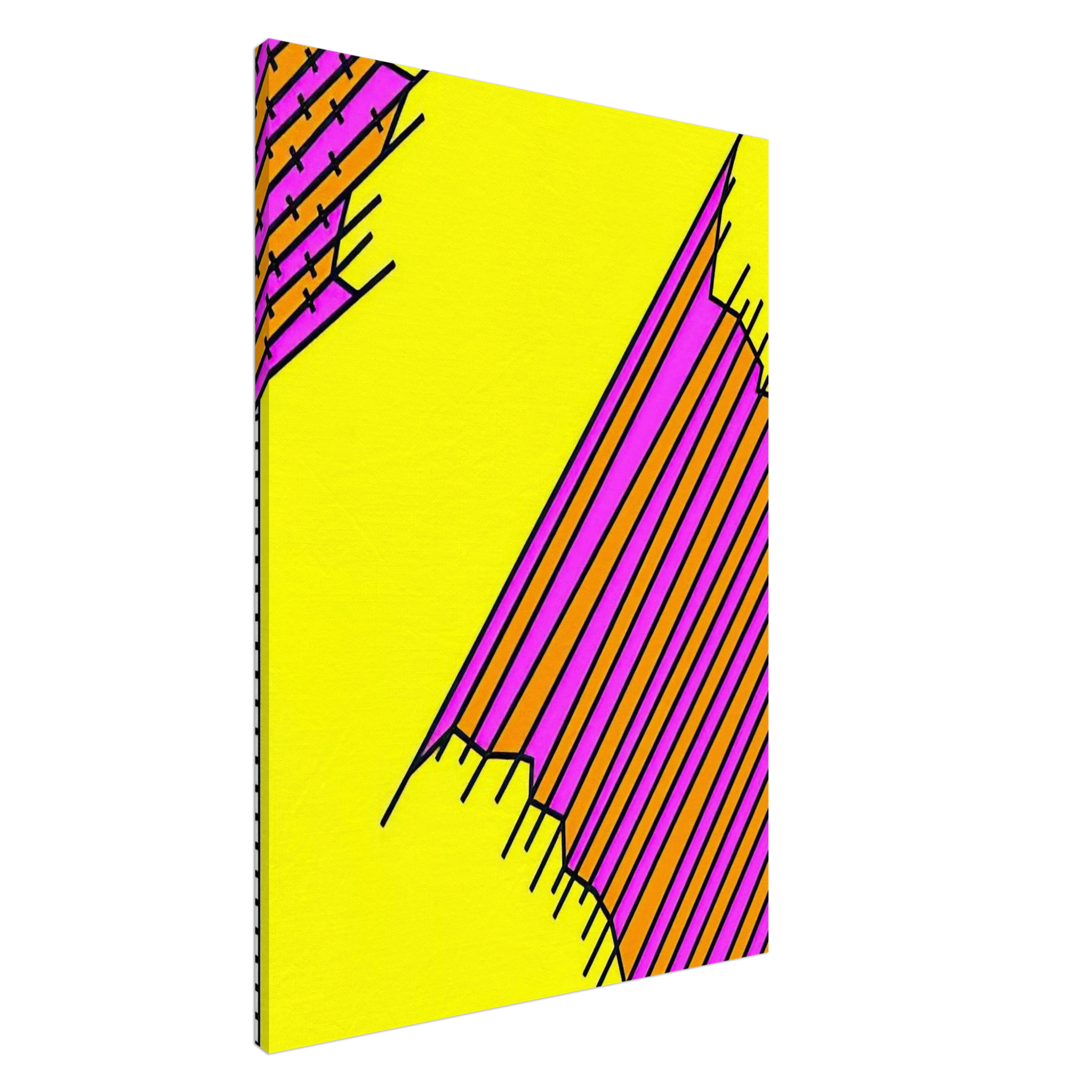 Crossover - 1972 - Nicholas Krushenick Canvas - 70x100 cm / 28x40 inches | Nicholas Krushenick Wrapped Canvas | Nicholas Krushenick Wall Art