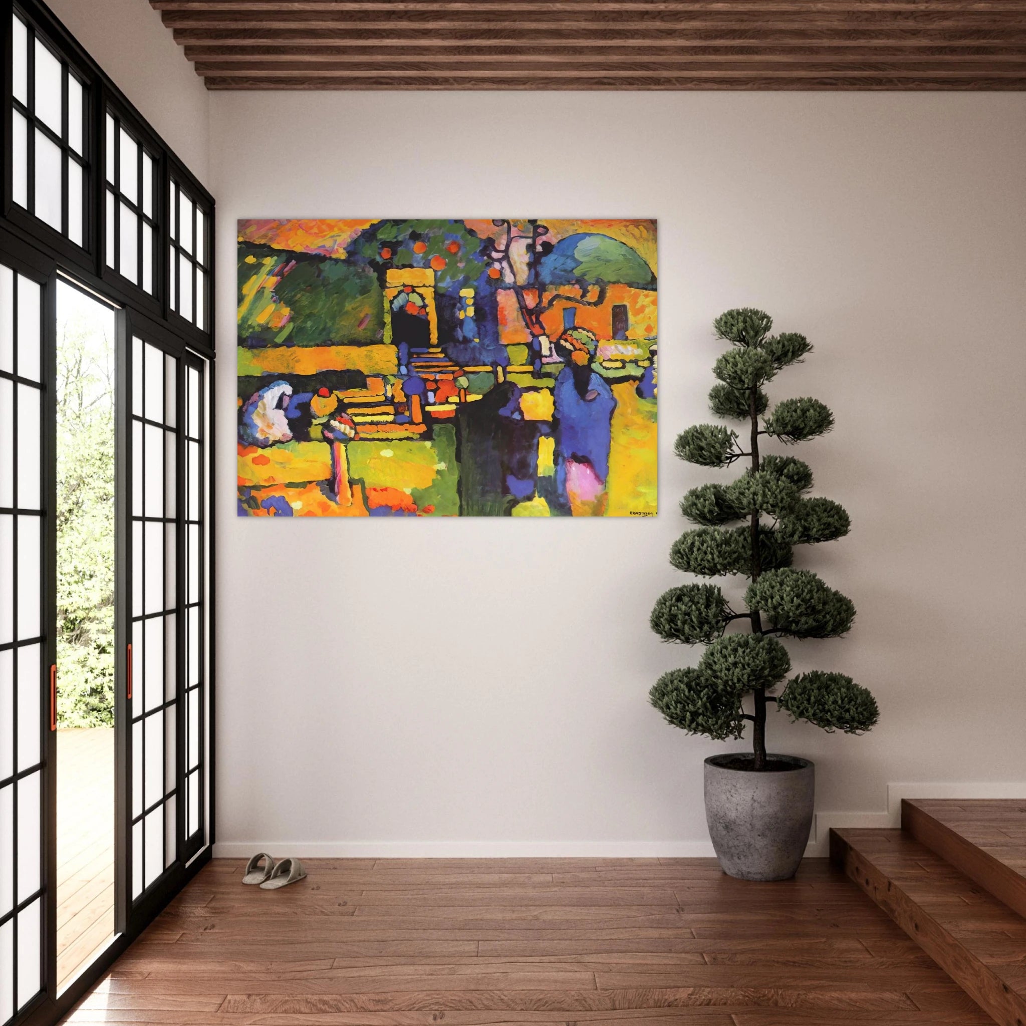 ARABS I CEMETERY 1909 - Wassily Kandinsky Art Print - A0 (84.1 x 118.9  cm) / 33.1 × 46.8 inches | Wassily Kandinsky Poster | Wassily Kandinsky Prints