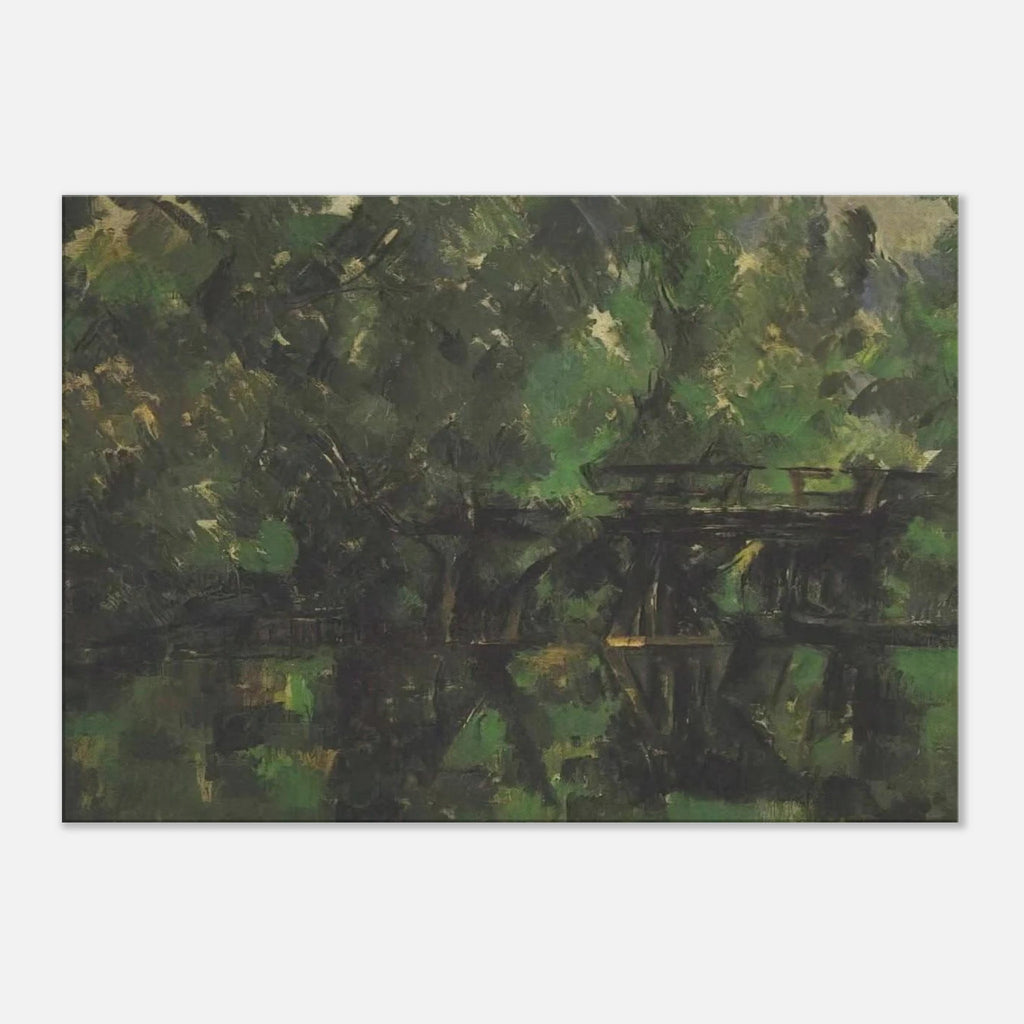 Bridge over the pond - Paul Cézanne Canvas - 70x100 cm / 28x40 inches | Paul Cézanne Wrapped Canvas | Paul Cézanne Wall Art