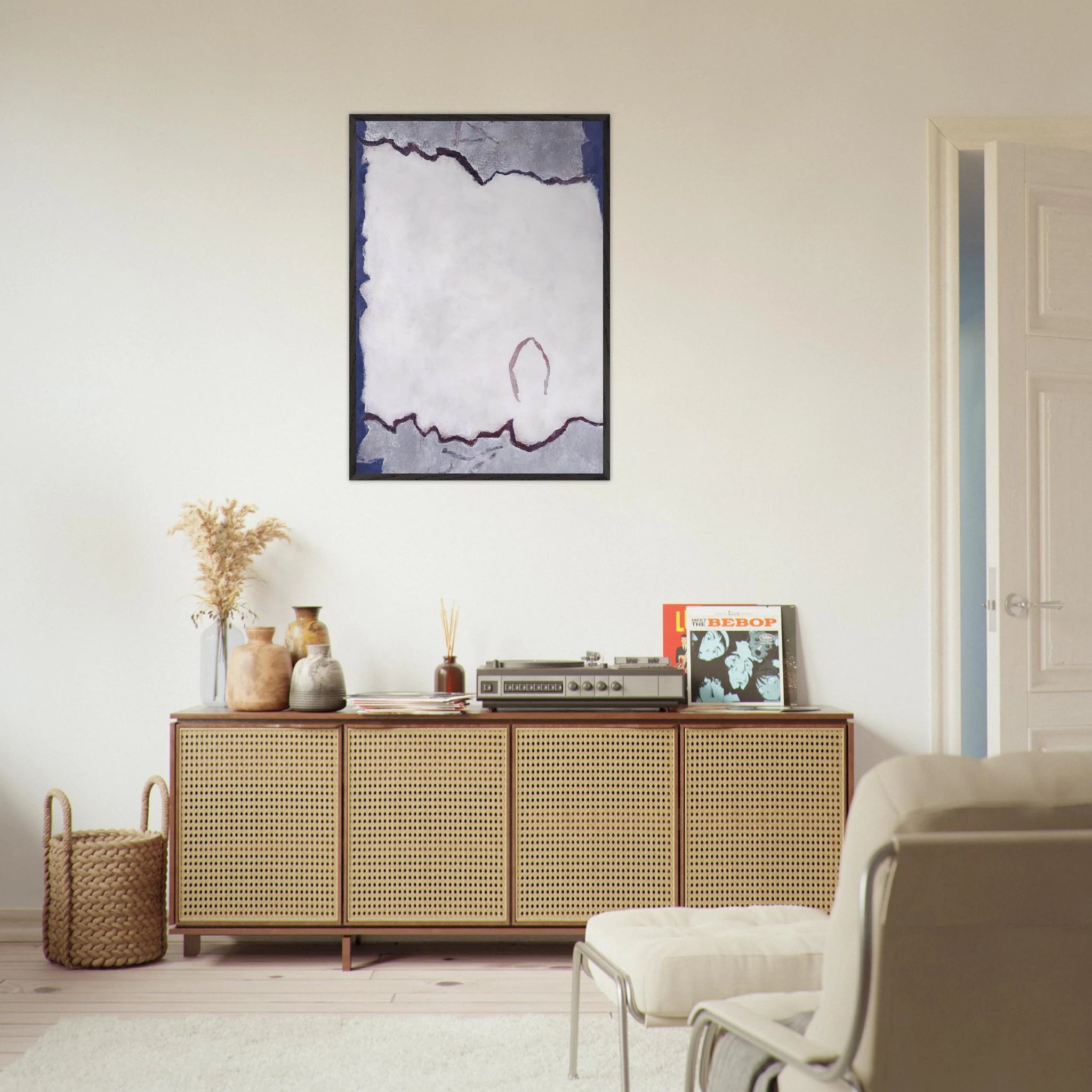 Edge of White Dawn #1 - 1982 - Theodoros Stamos Framed Art Print - 70x100 cm / 28x40 inches | Theodoros Stamos Framed Poster | Theodoros Stamos Framed prints