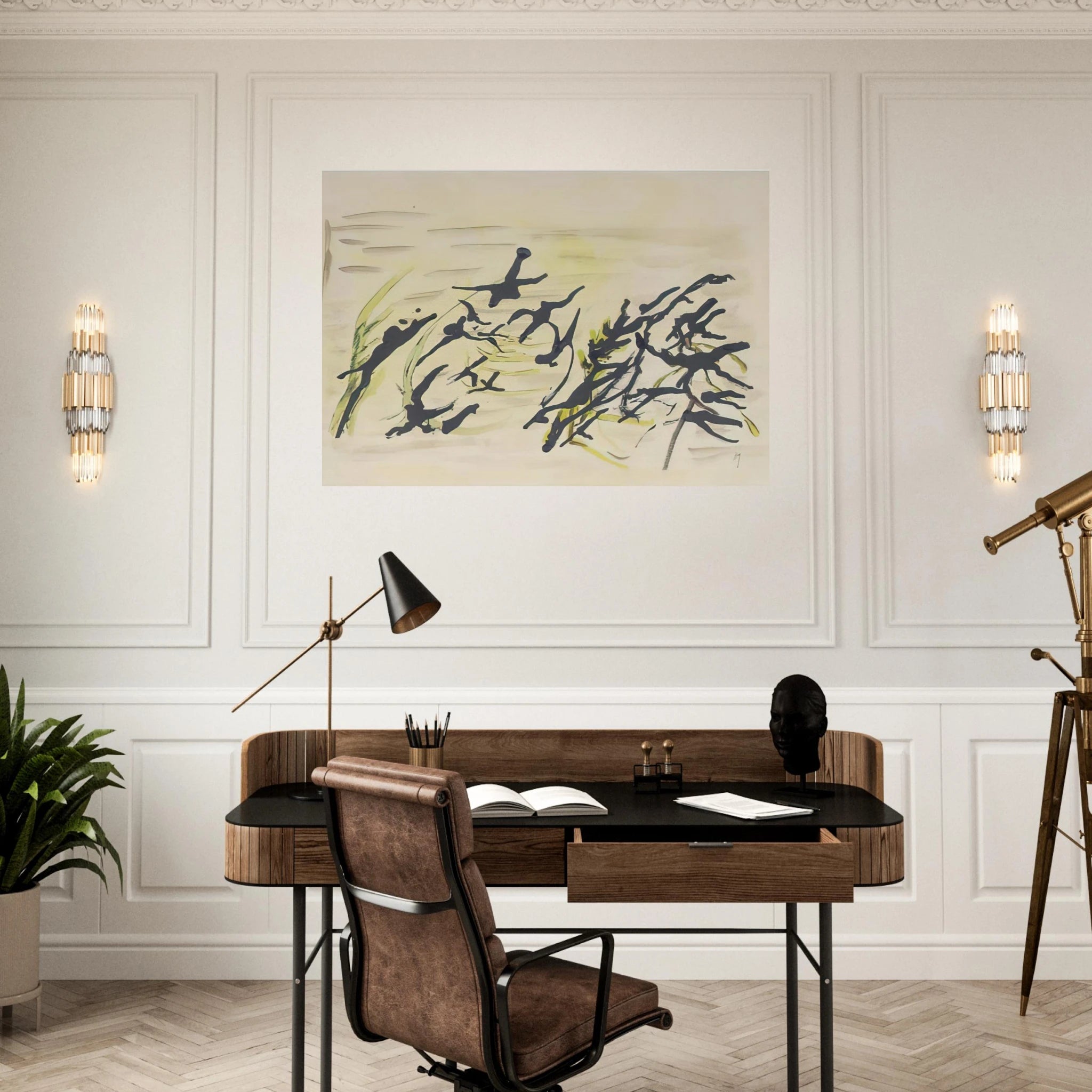 Composition - Surrealism, Tachisme - Henri Michaux Art Print - A0 (84.1 x 118.9  cm) / 33.1 × 46.8 inches | Henri Michaux Poster | Henri Michaux Prints