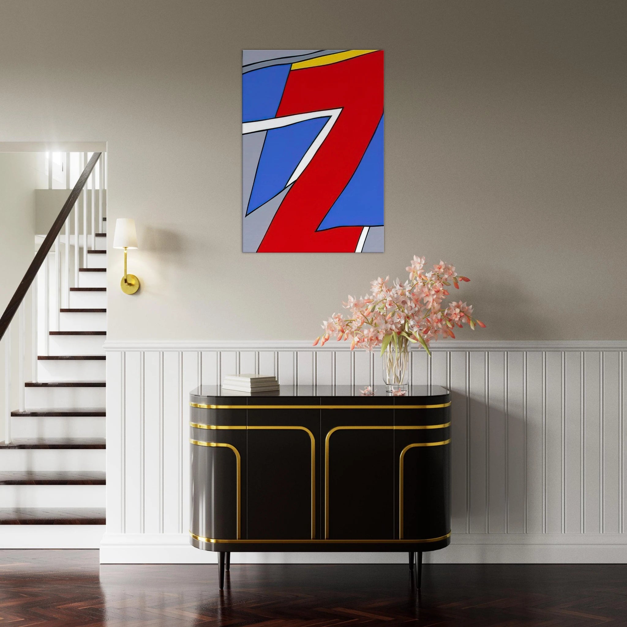 Ancient Image - 1984 - Nicholas Krushenick Canvas - 70x100 cm / 28x40 inches | Nicholas Krushenick Wrapped Canvas | Nicholas Krushenick Wall Art