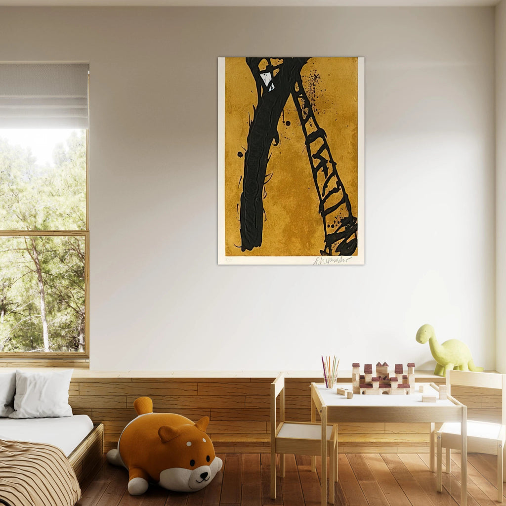 211990 - 1990 - Emil Schumacher Art Print - A0 (84.1 x 118.9  cm) / 33.1 × 46.8 inches | Emil Schumacher Poster | Emil Schumacher Prints