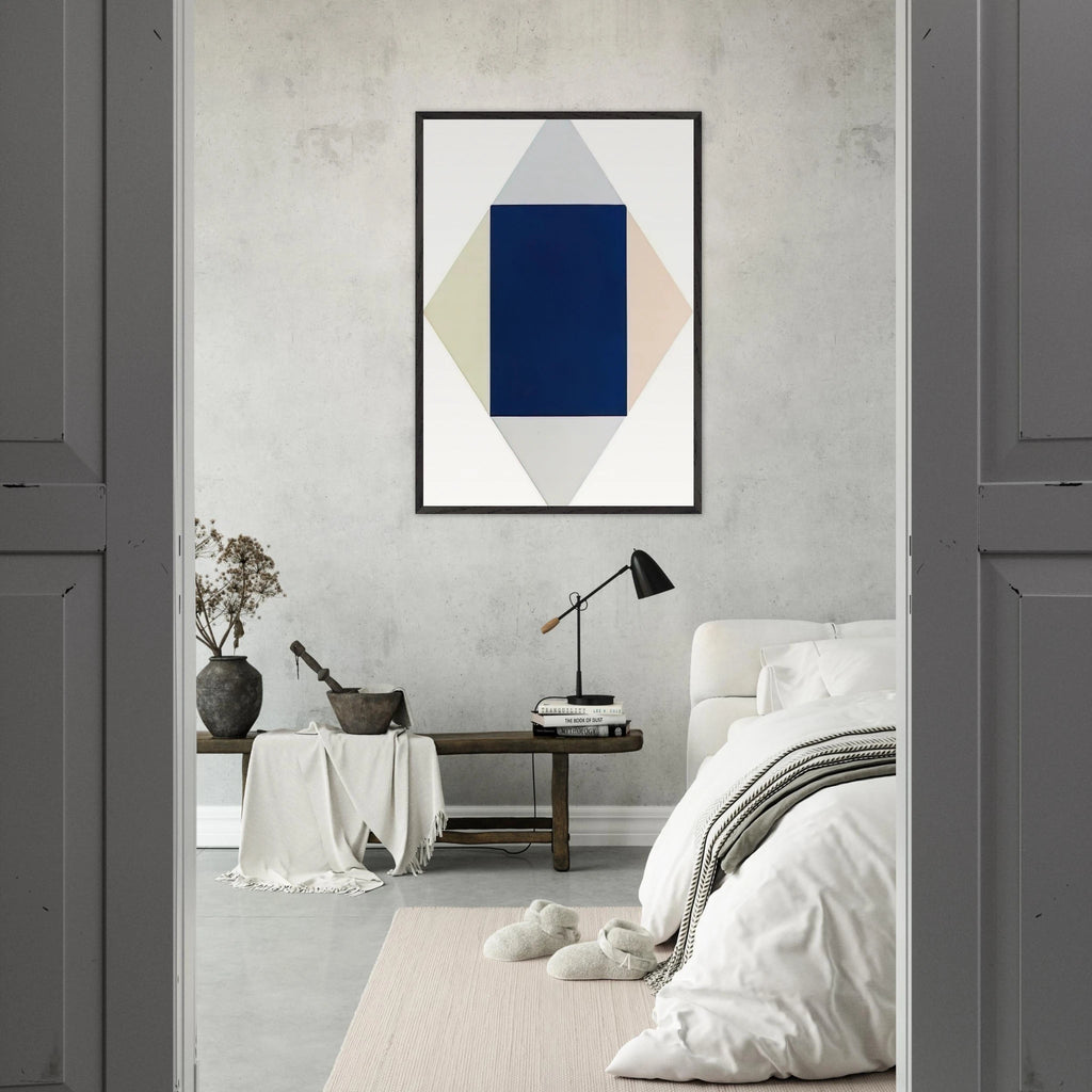 Blauer kern - 1969 - Max Bill Framed Art Print - 70x100 cm / 28x40 inches | Max Bill Framed Poster | Max Bill Framed prints