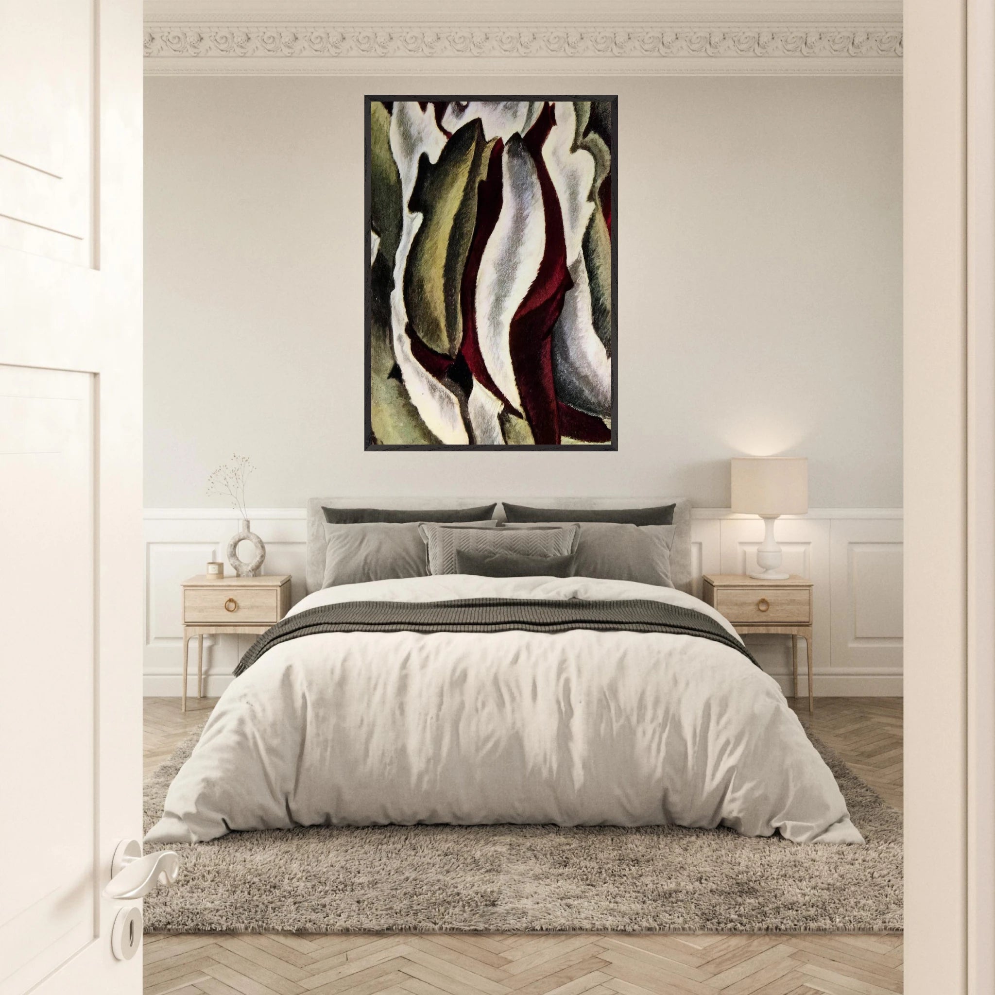 Based on Leaf Forms and Spaces - 1912 - Arthur Dove Framed Art Print - 70x100 cm / 28x40 inches | Arthur Dove Framed Poster | Arthur Dove Framed prints