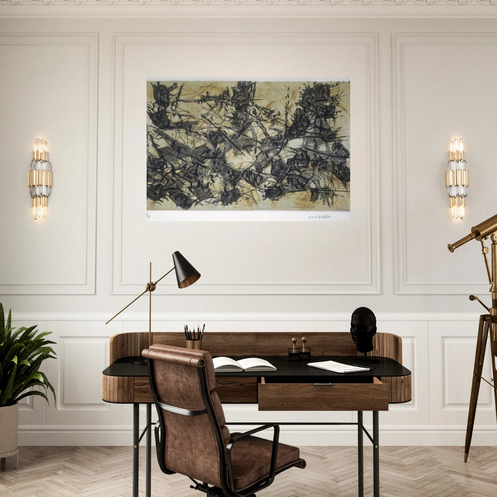 Constructions chimériques - Jean-Paul Riopelle Art Print - A0 (84.1 x 118.9  cm) / 33.1 × 46.8 inches | Jean-Paul Riopelle Poster | Jean-Paul Riopelle Prints