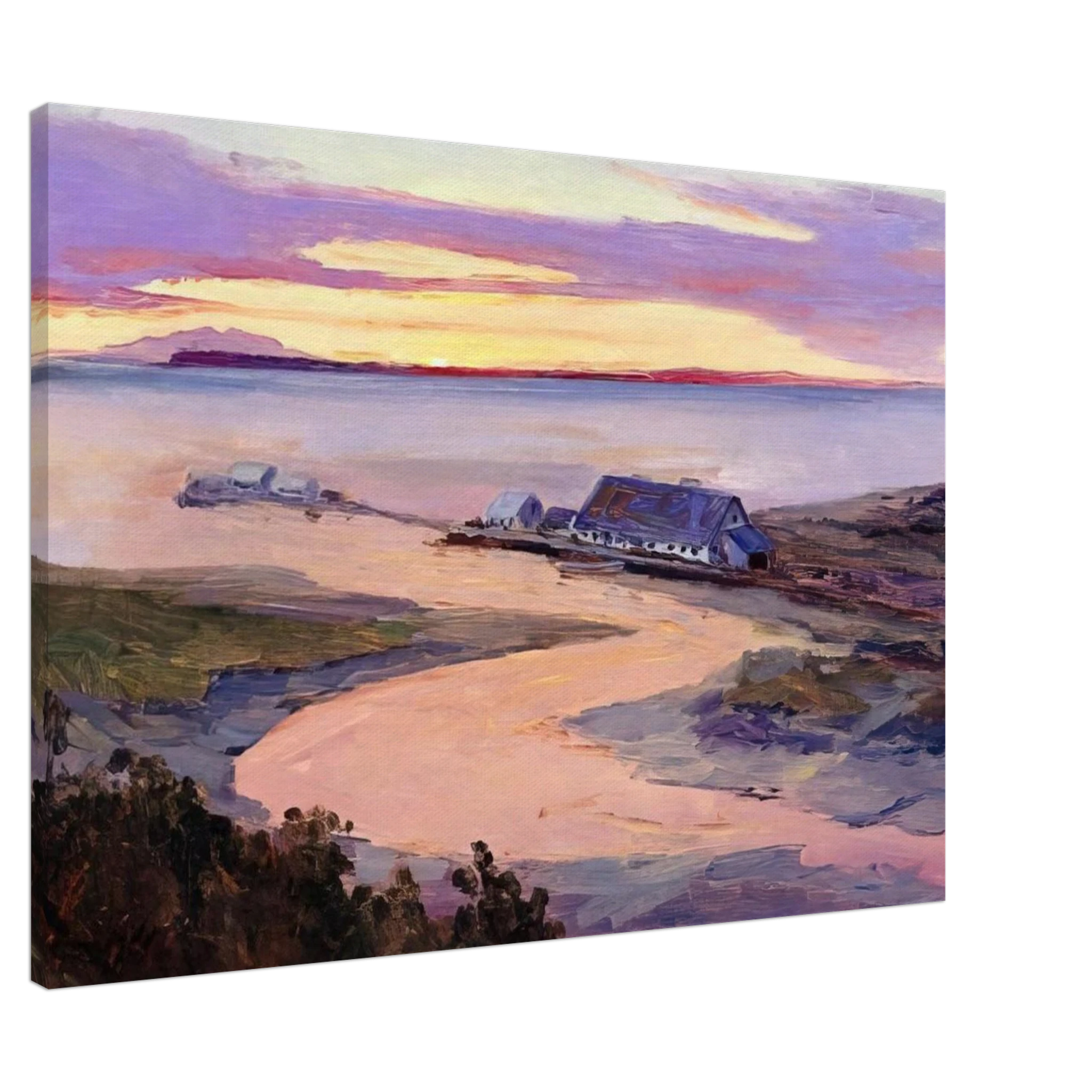 Emard Salmon Cannery - 1915 - Sydney Laurence Canvas - 70x100 cm / 28x40 inches | Sydney Laurence Wrapped Canvas | Sydney Laurence Wall Art