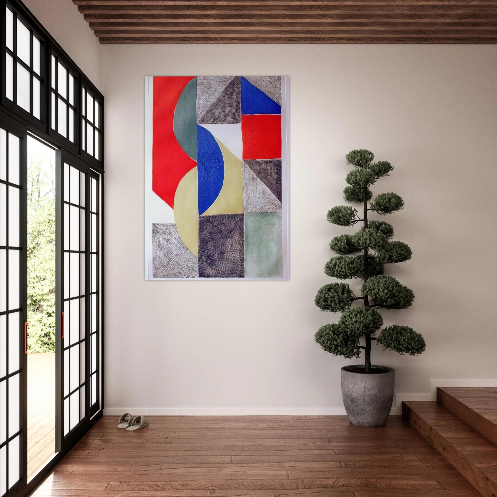 ABSTRACT COMPOSITION - Sonia Delaunay Art Print - A0 (84.1 x 118.9  cm) / 33.1 × 46.8 inches | Sonia Delaunay Poster | Sonia Delaunay Prints