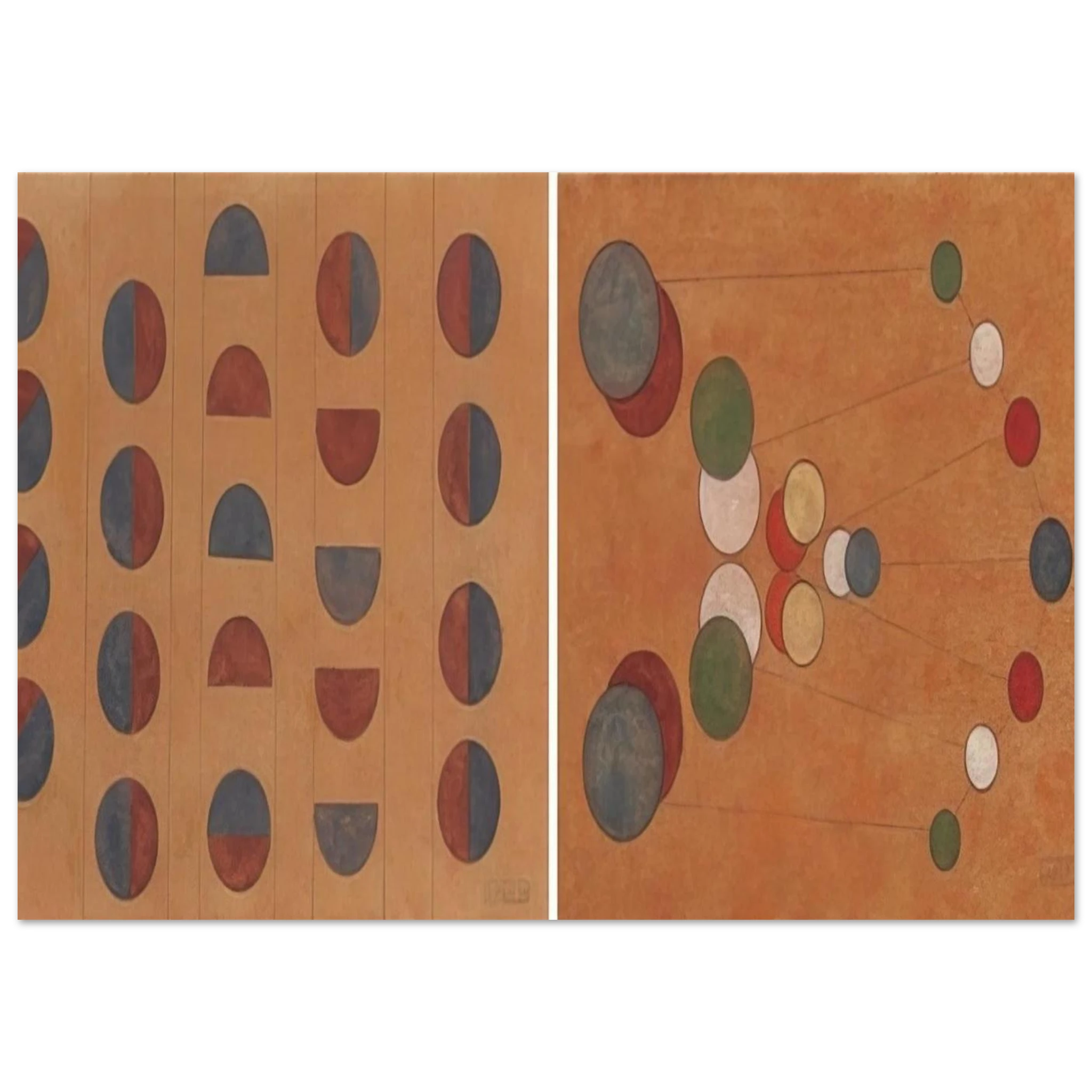 Diptych - 1956 1 - Lolo Soldevilla Art Print - A0 (84.1 x 118.9  cm) / 33.1 × 46.8 inches | Lolo Soldevilla Poster | Lolo Soldevilla Prints