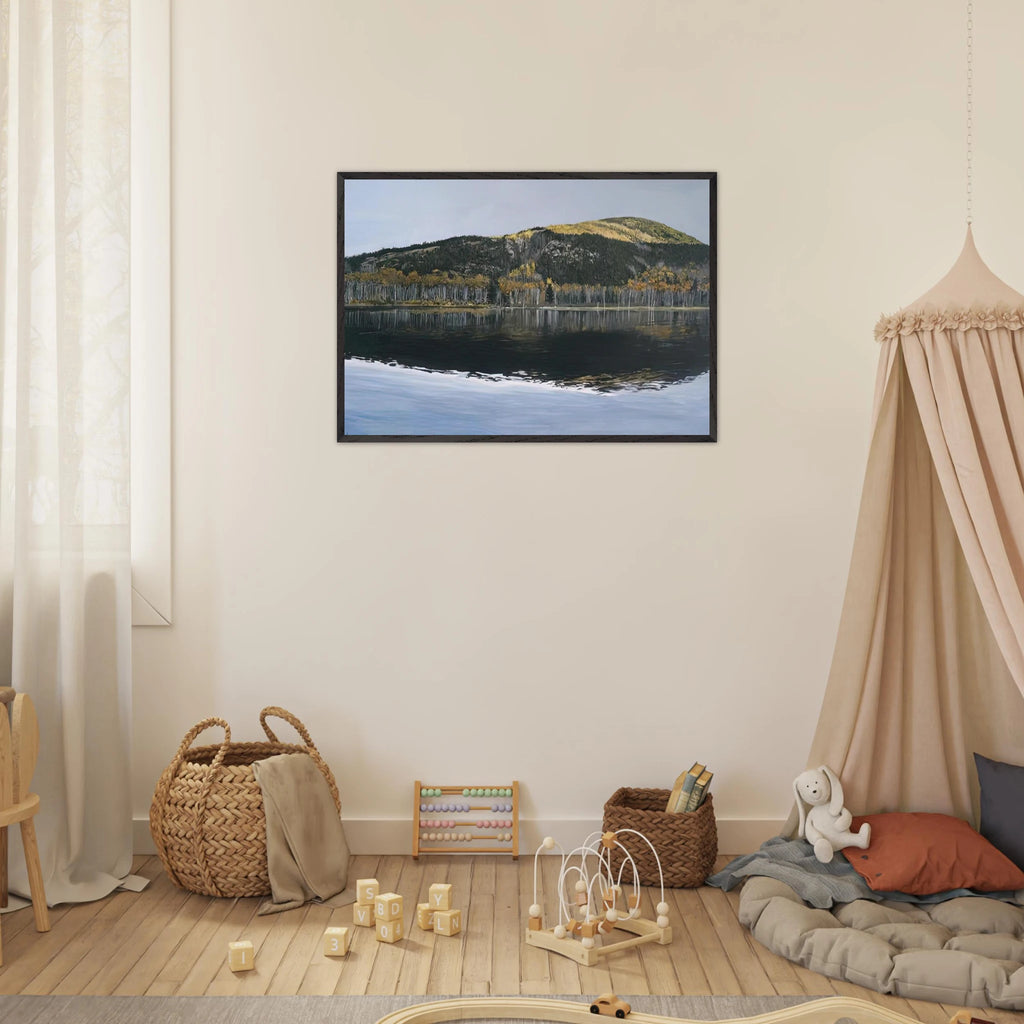 BEAVER DAM POND ACADIA NATIONAL PARK 2009 - Richard Estes Framed Art Print - 70x100 cm / 28x40 inches | Richard Estes Framed Poster | Richard Estes Framed prints