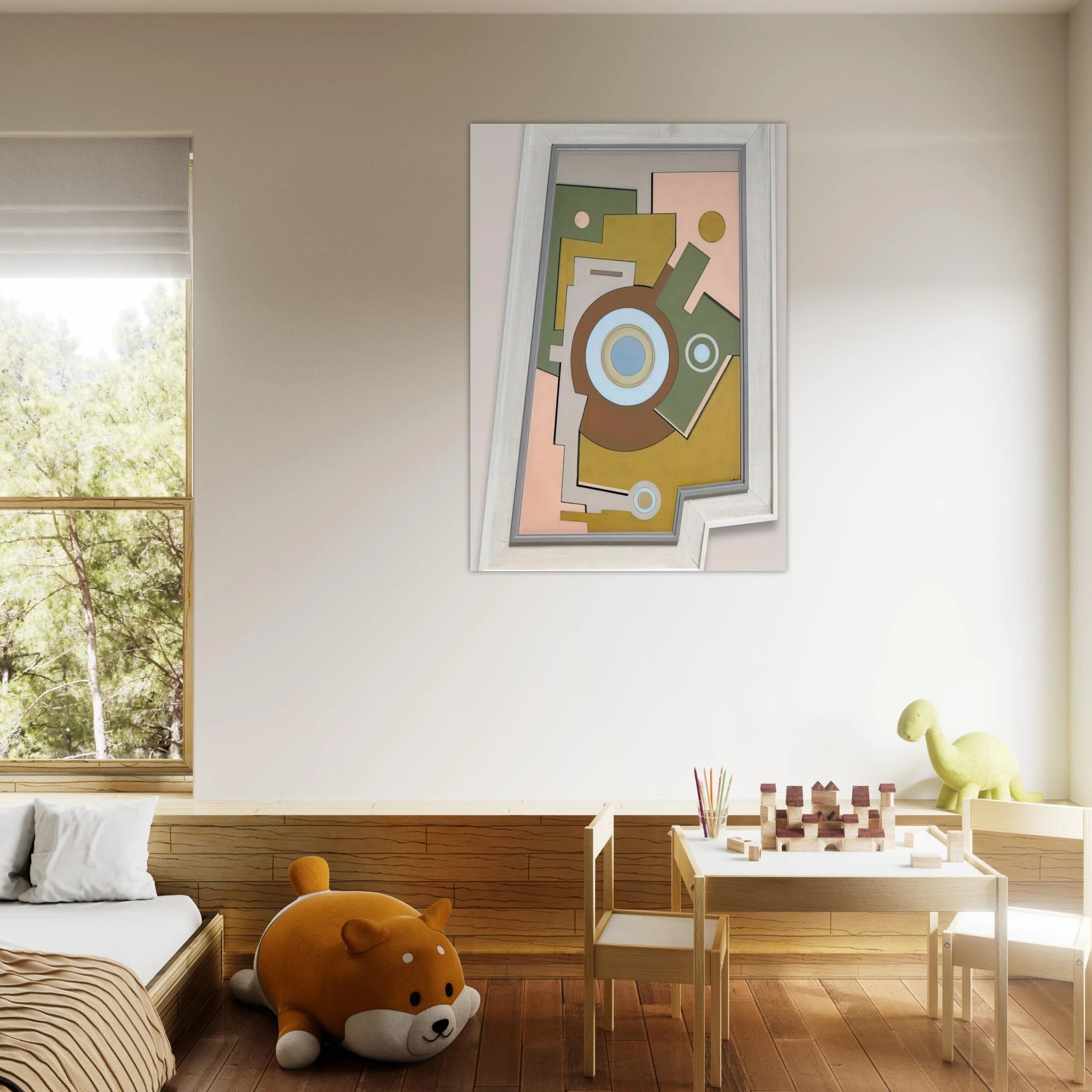 Blue Circle - 1947 - Carmelo Arden Quin Art Print - A0 (84.1 x 118.9  cm) / 33.1 × 46.8 inches | Carmelo Arden Quin Poster | Carmelo Arden Quin Prints