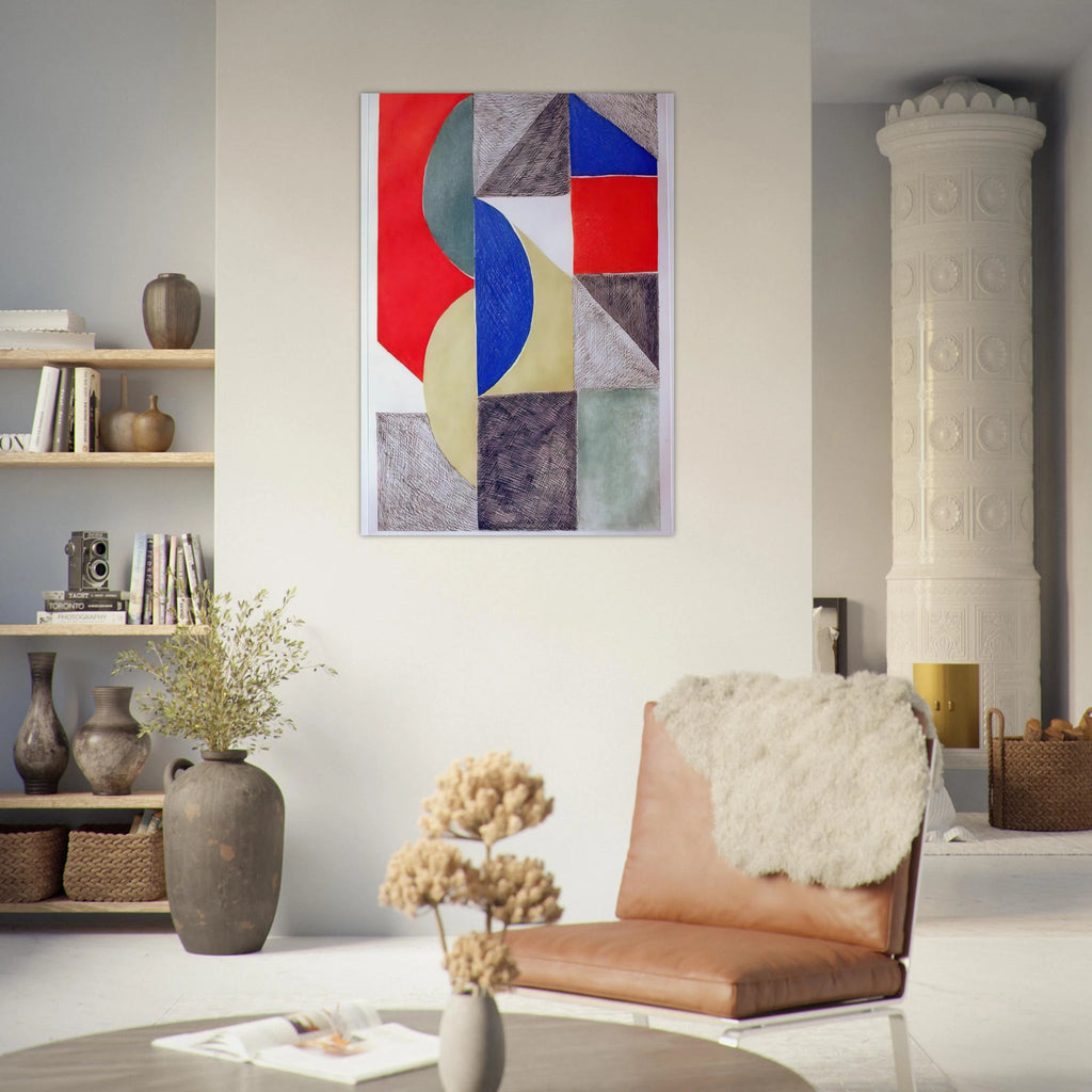 ABSTRACT COMPOSITION - Sonia Delaunay Art Print - A0 (84.1 x 118.9  cm) / 33.1 × 46.8 inches | Sonia Delaunay Poster | Sonia Delaunay Prints