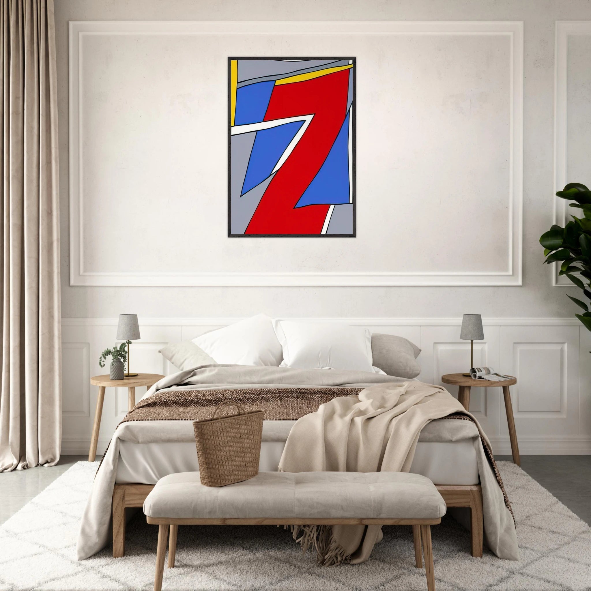 Ancient Image - 1984 - Nicholas Krushenick Framed Art Print - 70x100 cm / 28x40 inches | Nicholas Krushenick Framed Poster | Nicholas Krushenick Framed prints