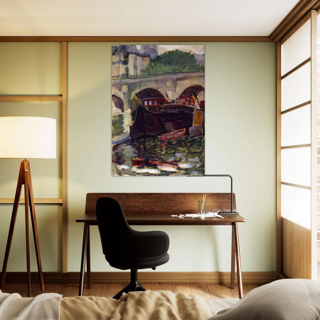 Barges - Henri-Edmond Cross Art Print - A0 (84.1 x 118.9  cm) / 33.1 × 46.8 inches | Henri-Edmond Cross Poster | Henri-Edmond Cross Prints