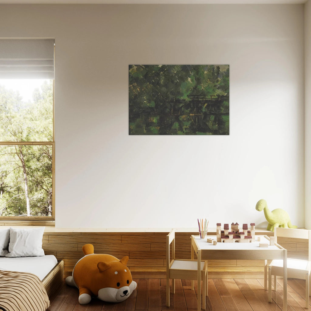 Bridge over the pond - Paul Cézanne Canvas - 70x100 cm / 28x40 inches | Paul Cézanne Wrapped Canvas | Paul Cézanne Wall Art