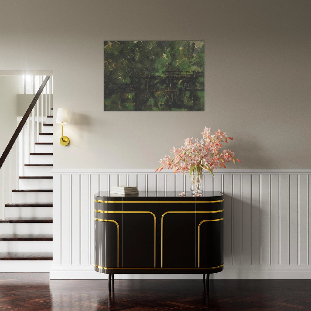 Bridge over the pond - Paul Cézanne Canvas - 70x100 cm / 28x40 inches | Paul Cézanne Wrapped Canvas | Paul Cézanne Wall Art