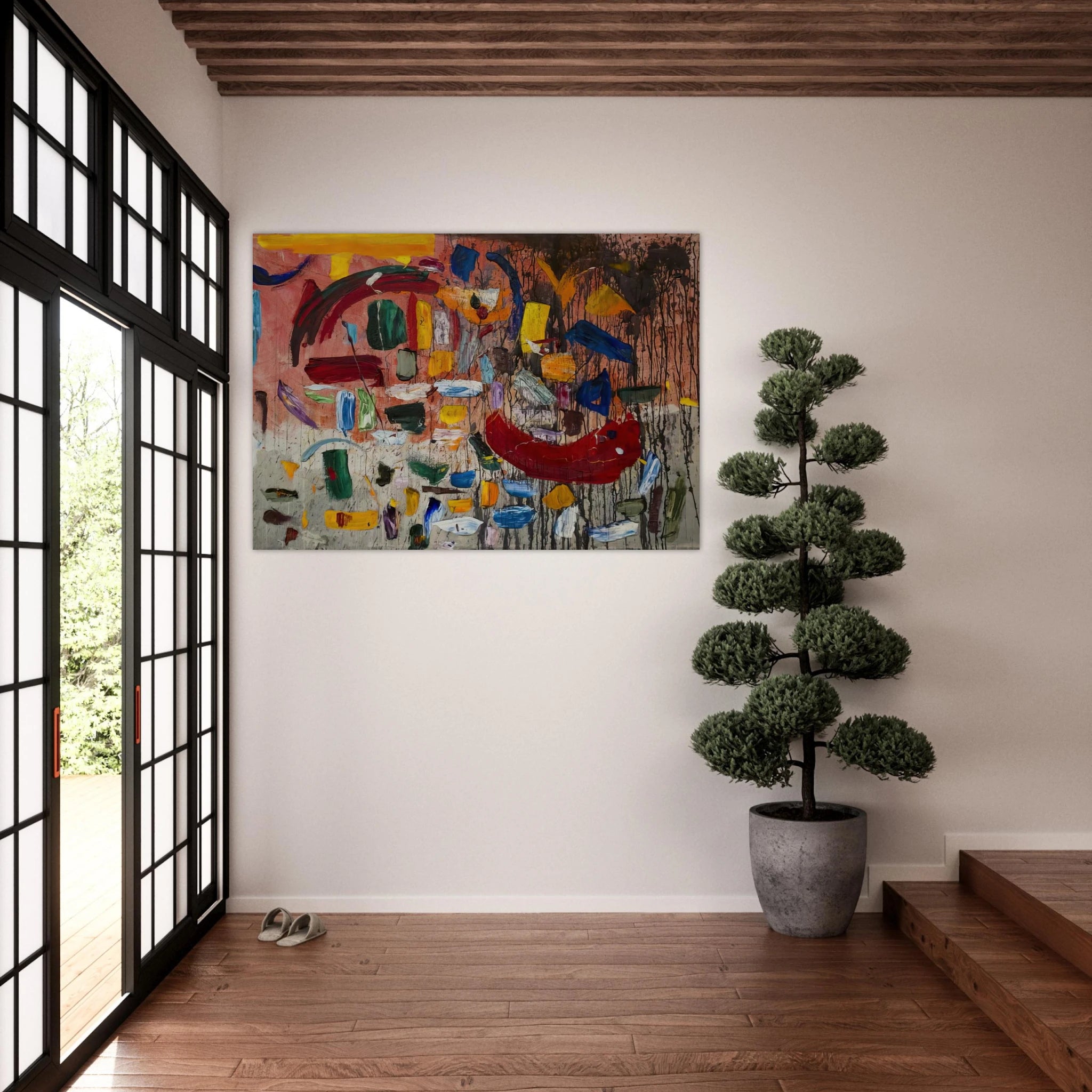 ABSTRACT 1957 - Taro Yamamoto Art Print - A0 (84.1 x 118.9  cm) / 33.1 × 46.8 inches | Taro Yamamoto Poster | Taro Yamamoto Prints