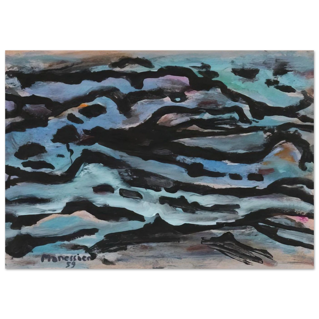 Composition - 1959 - Alfred Manessier Art Print - A0 (84.1 x 118.9  cm) / 33.1 × 46.8 inches | Alfred Manessier Poster | Alfred Manessier Prints