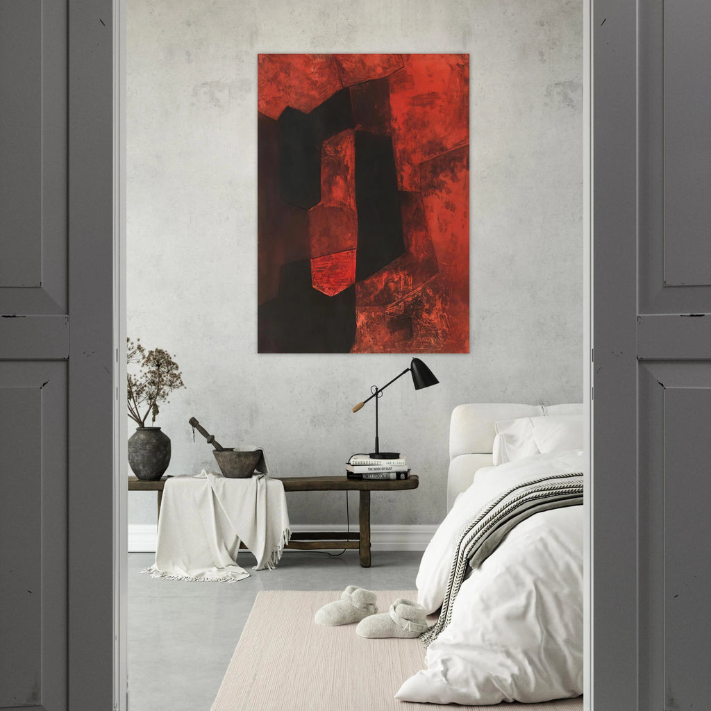 Composition brune et rouge - 1964 - Serge Poliakoff Art Print - A0 (84.1 x 118.9  cm) / 33.1 × 46.8 inches | Serge Poliakoff Poster | Serge Poliakoff Prints