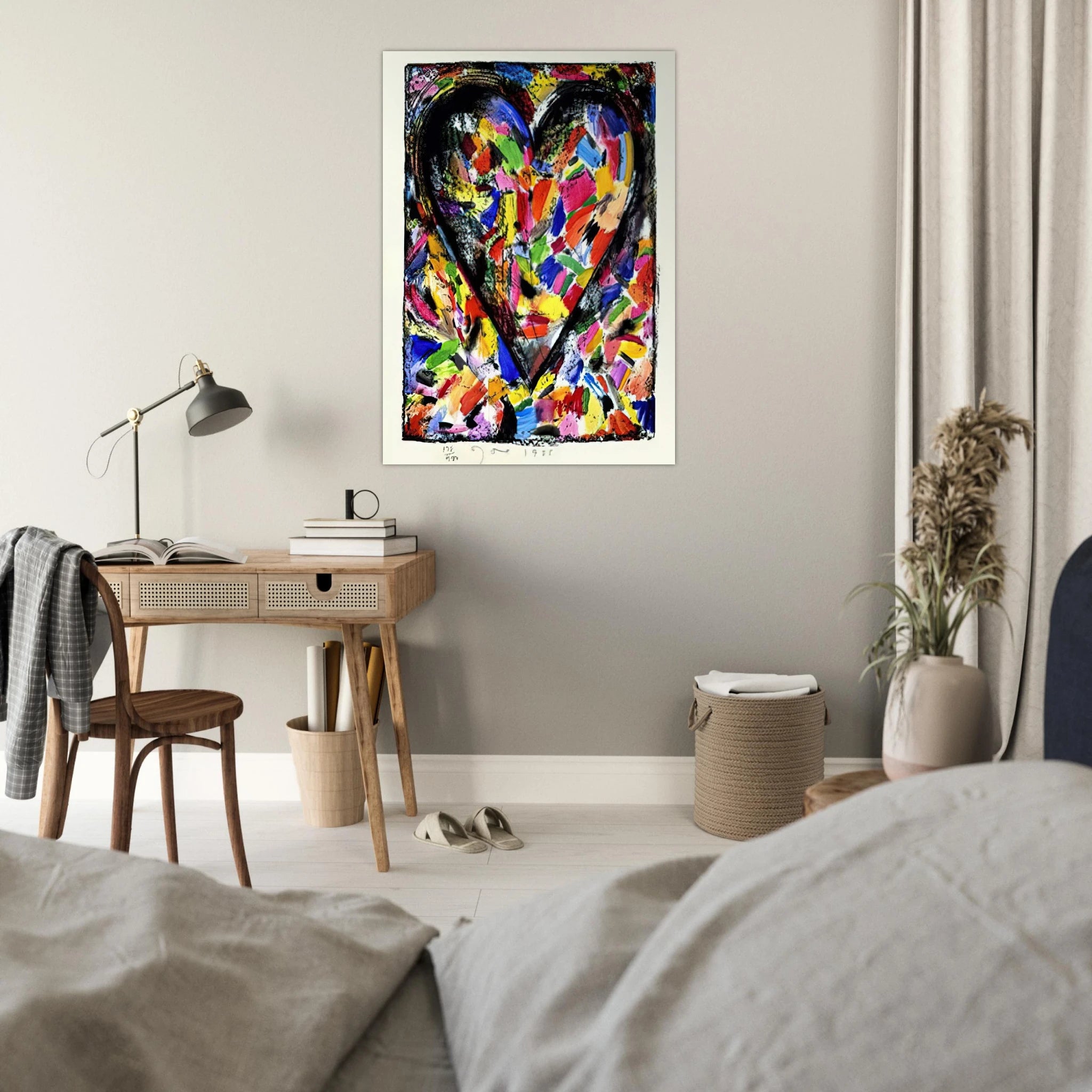 CONFETTI HEART 1985 - Jim Dine Art Print - A0 (84.1 x 118.9  cm) / 33.1 × 46.8 inches | Jim Dine Poster | Jim Dine Prints