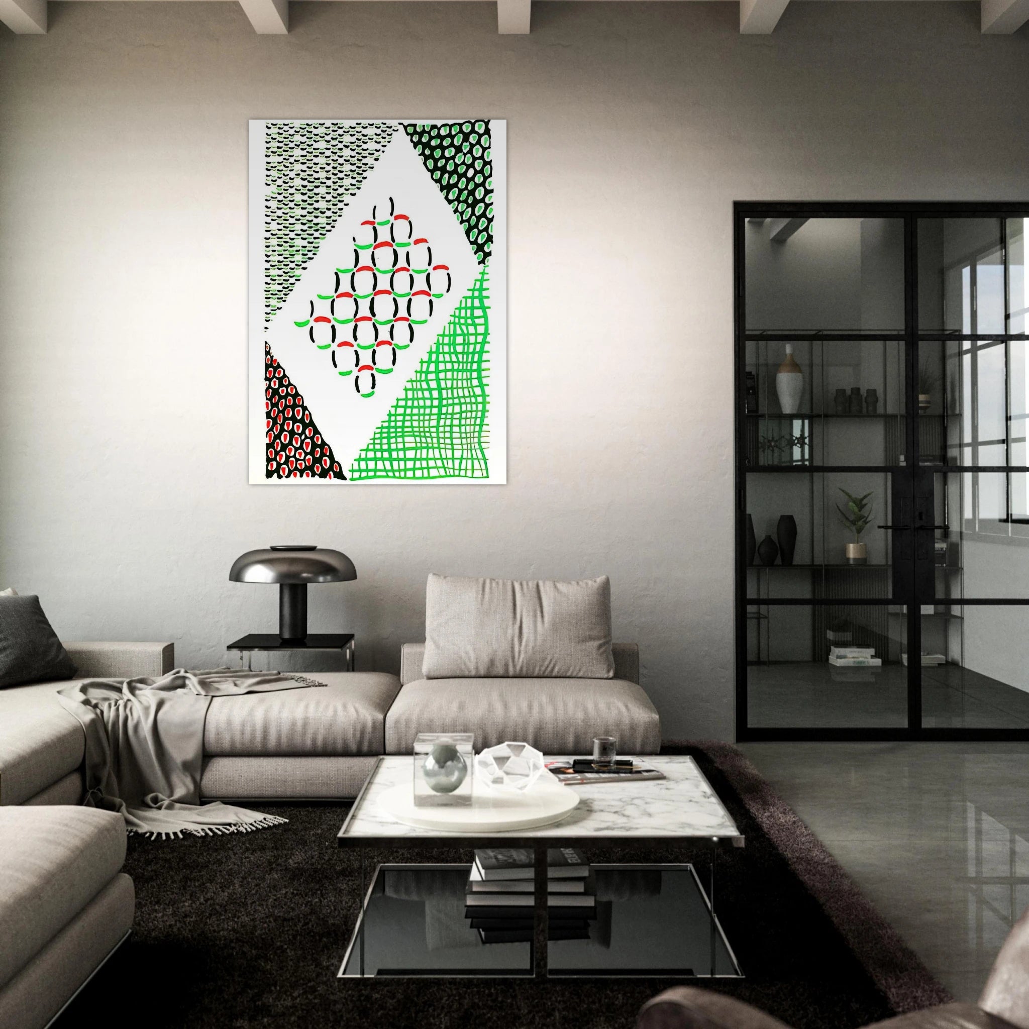 COMPOSITION 19 - Sonia Delaunay Art Print - A0 (84.1 x 118.9  cm) / 33.1 × 46.8 inches | Sonia Delaunay Poster | Sonia Delaunay Prints