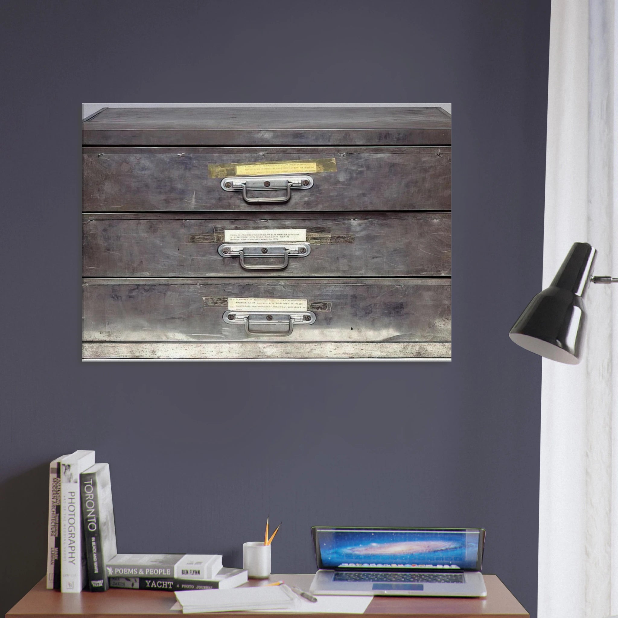 ATTEMPT AT RECREATION THREE DRAWERS 1971 - Christian Boltanski Canvas - 70x100 cm / 28x40 inches | Christian Boltanski Wrapped Canvas | Christian Boltanski Wall Art