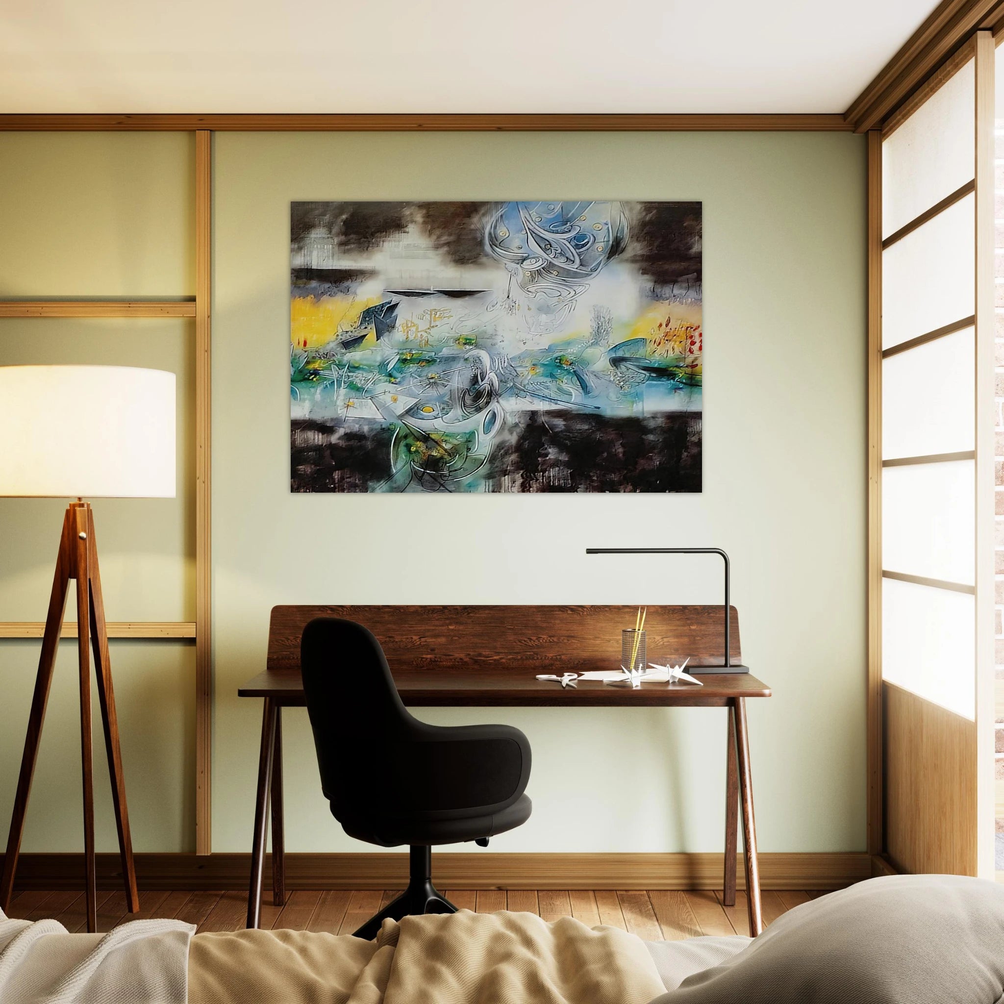 ABRIR EL CUBO Y ENCONTRAR LA VIDA - Roberto Matta Art Print - A0 (84.1 x 118.9  cm) / 33.1 × 46.8 inches | Roberto Matta Poster | Roberto Matta Prints