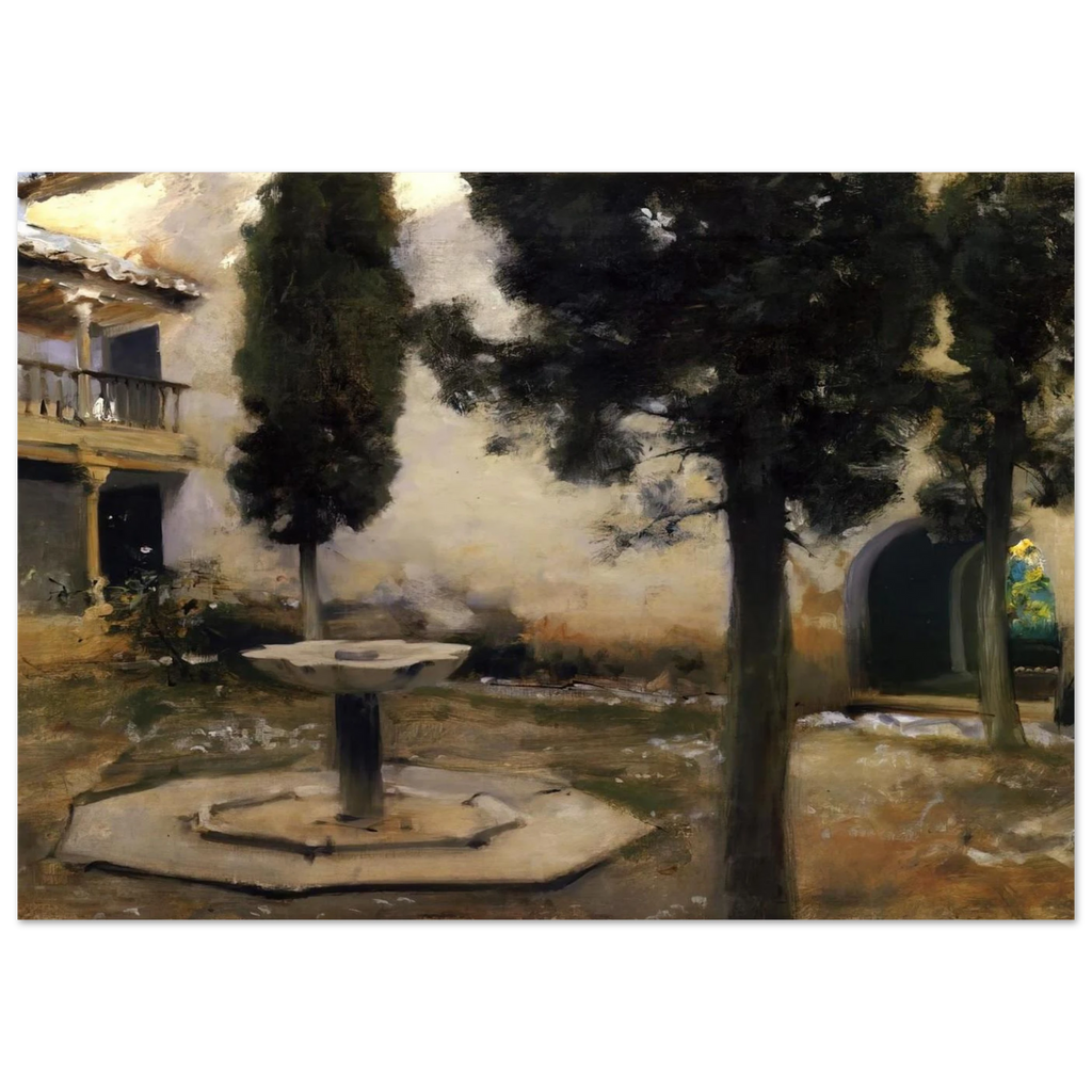 Alhambra, Patio de la Reja - John Singer Sargent Art Print - A0 (84.1 x 118.9  cm) / 33.1 × 46.8 inches | John Singer Sargent Poster | John Singer Sargent Prints