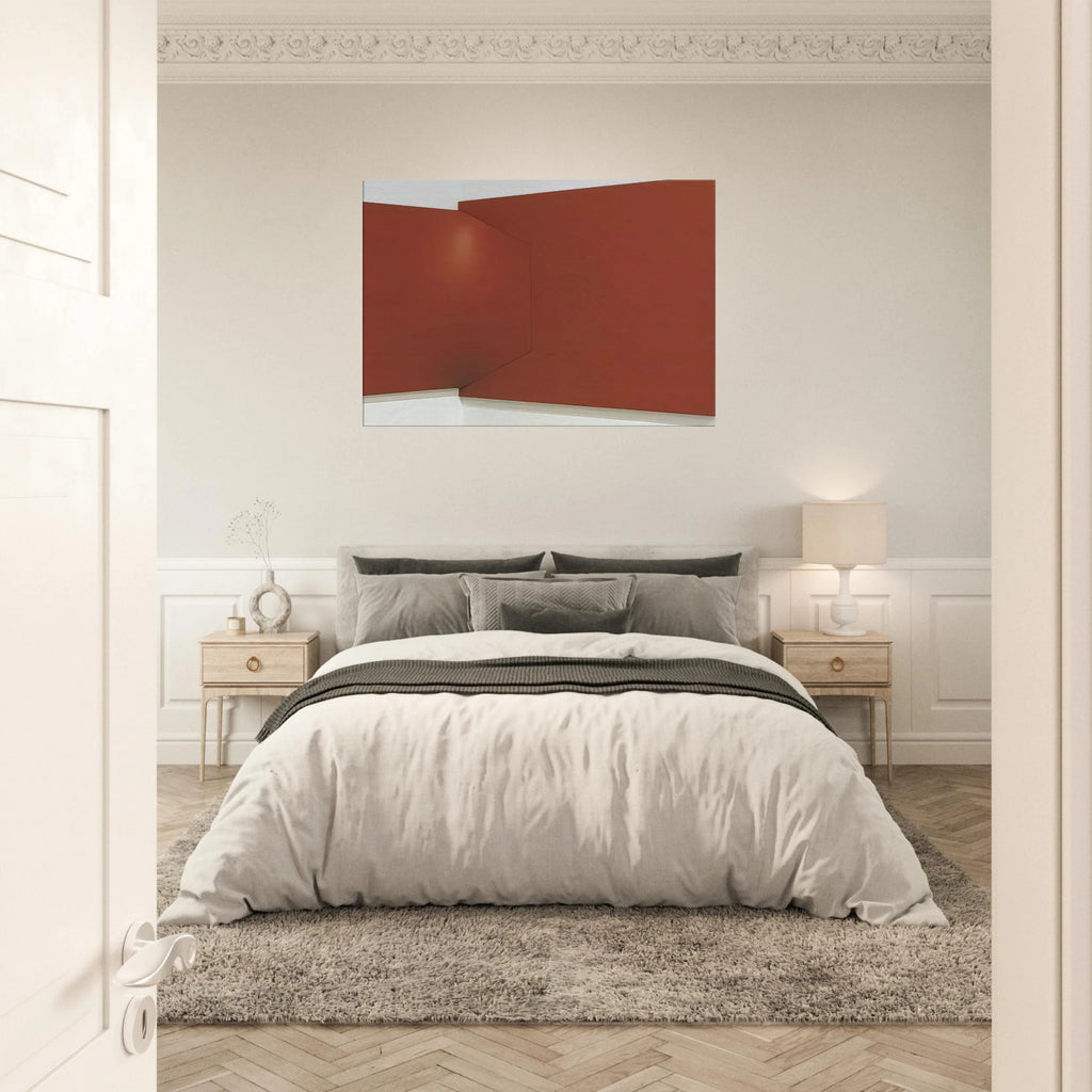 Dittico rosso - 1966 - Enrico Castellani Canvas - 70x100 cm / 28x40 inches | Enrico Castellani Wrapped Canvas | Enrico Castellani Wall Art