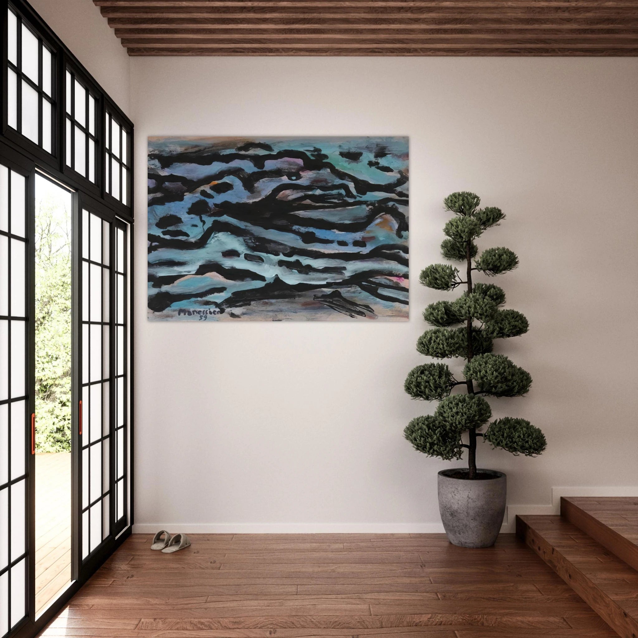 Composition - 1959 - Alfred Manessier Art Print - A0 (84.1 x 118.9  cm) / 33.1 × 46.8 inches | Alfred Manessier Poster | Alfred Manessier Prints