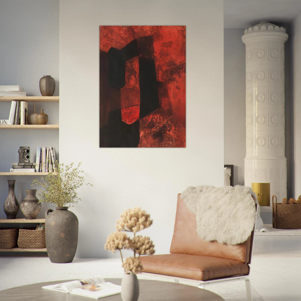 Composition brune et rouge - 1964 - Serge Poliakoff Art Print - A0 (84.1 x 118.9  cm) / 33.1 × 46.8 inches | Serge Poliakoff Poster | Serge Poliakoff Prints