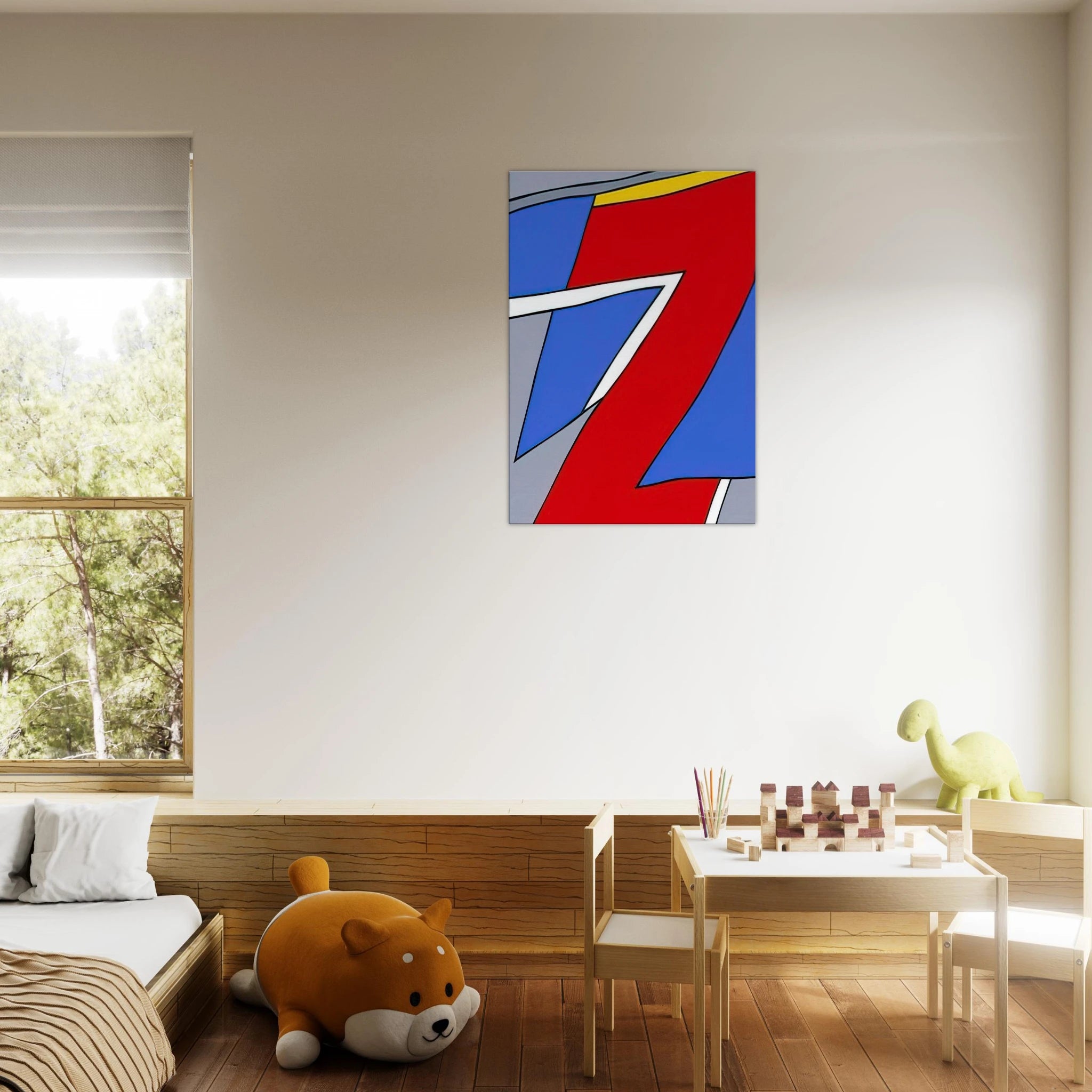 Ancient Image - 1984 - Nicholas Krushenick Canvas - 70x100 cm / 28x40 inches | Nicholas Krushenick Wrapped Canvas | Nicholas Krushenick Wall Art