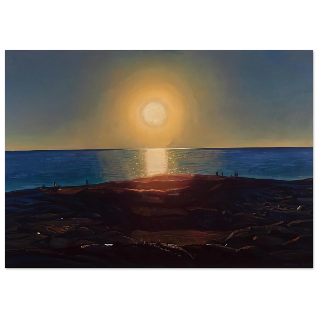 Calm and Free Maine Coast - Rockwell Kent Art Print - A0 (84.1 x 118.9  cm) / 33.1 × 46.8 inches | Rockwell Kent Poster | Rockwell Kent Prints