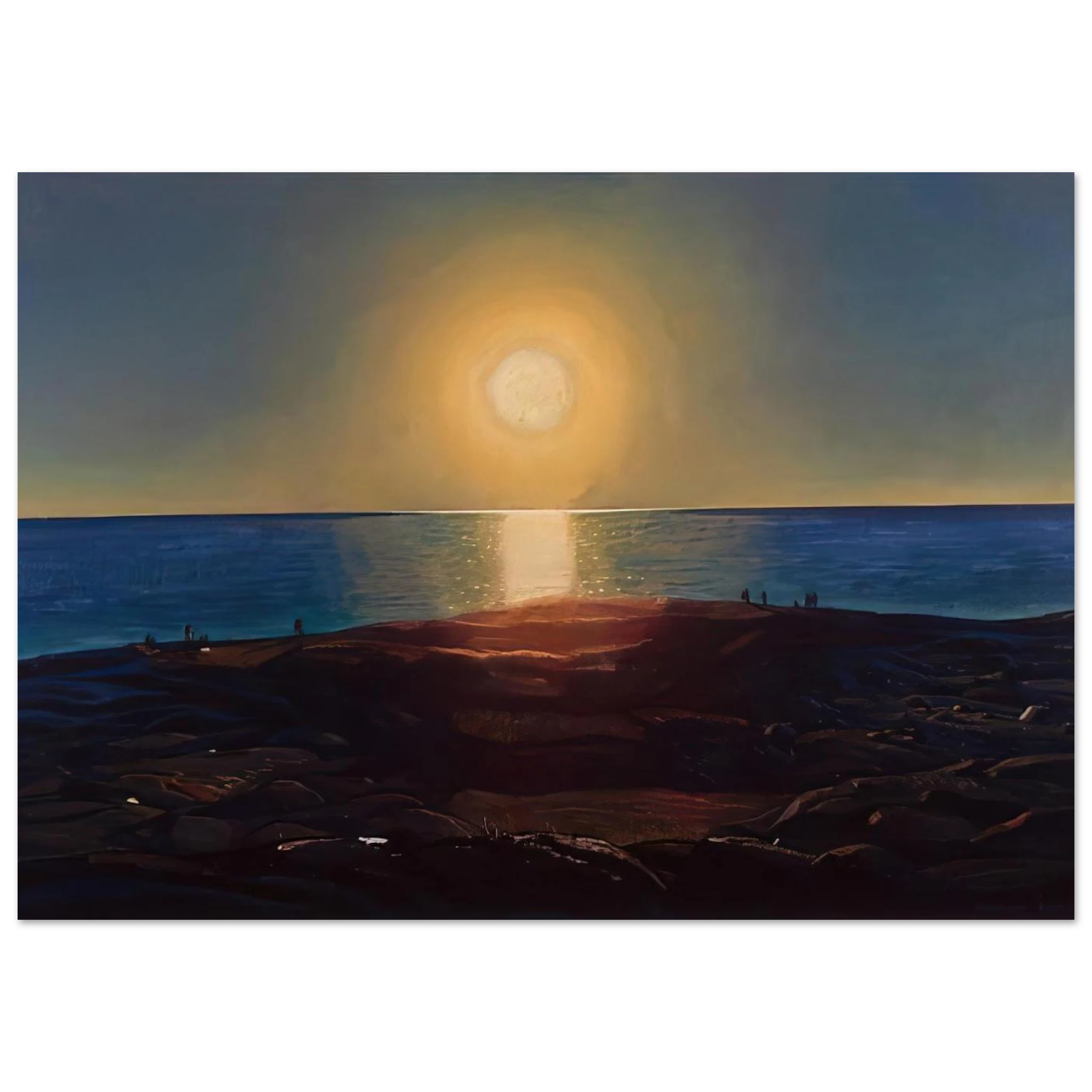 Calm and Free Maine Coast - Rockwell Kent Art Print - A0 (84.1 x 118.9  cm) / 33.1 × 46.8 inches | Rockwell Kent Poster | Rockwell Kent Prints