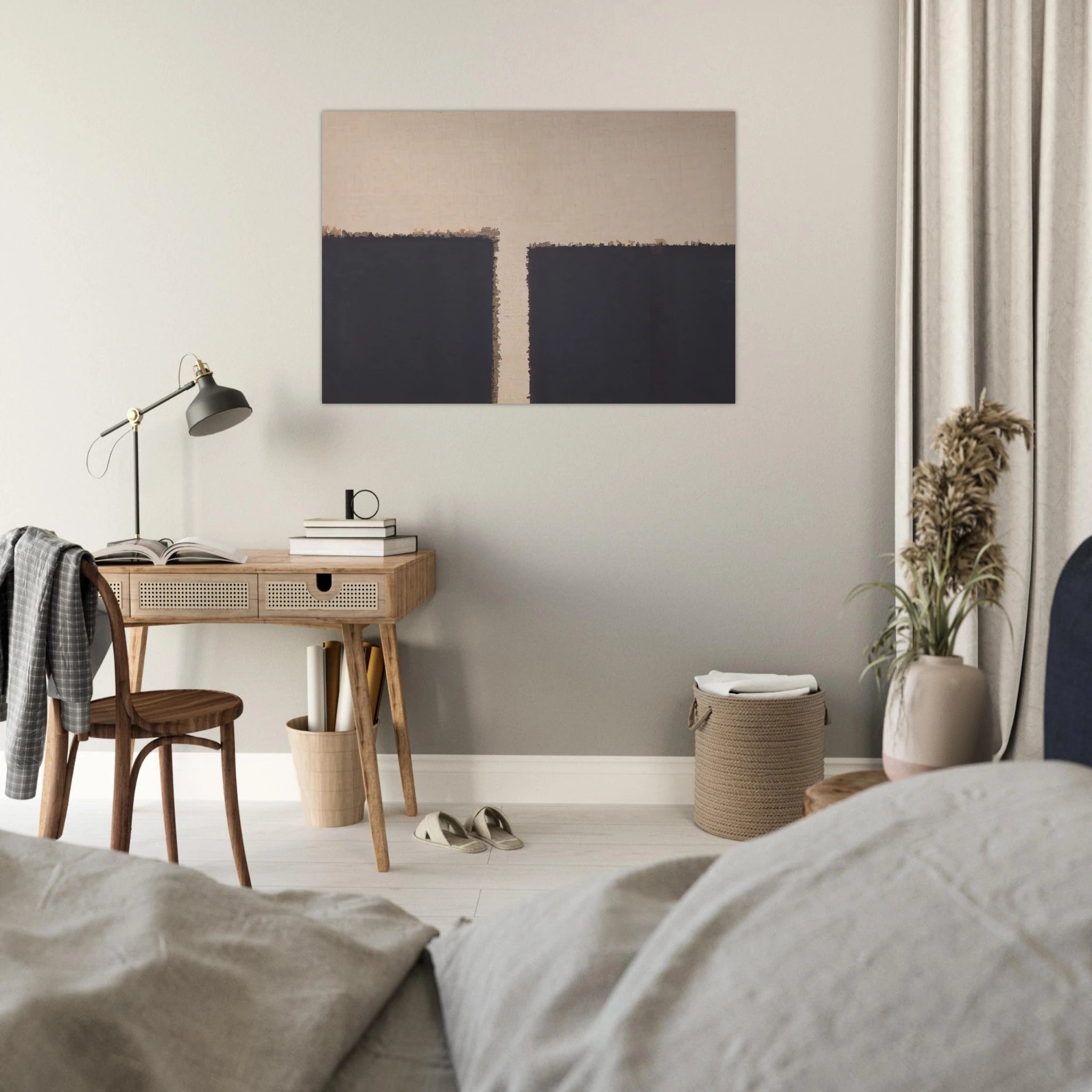 Burnt Umber  Ultramarine - 2004 - Yun Hyong-keun Art Print - A0 (84.1 x 118.9  cm) / 33.1 × 46.8 inches | Yun Hyong-keun Poster | Yun Hyong-keun Prints