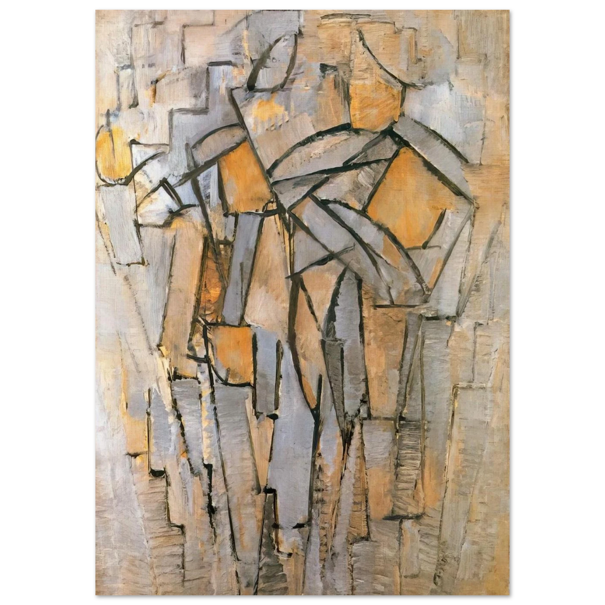 Composición en Gris – Azul - Piet Mondrian Art Print - A0 (84.1 x 118.9  cm) / 33.1 × 46.8 inches | Piet Mondrian Poster | Piet Mondrian Prints