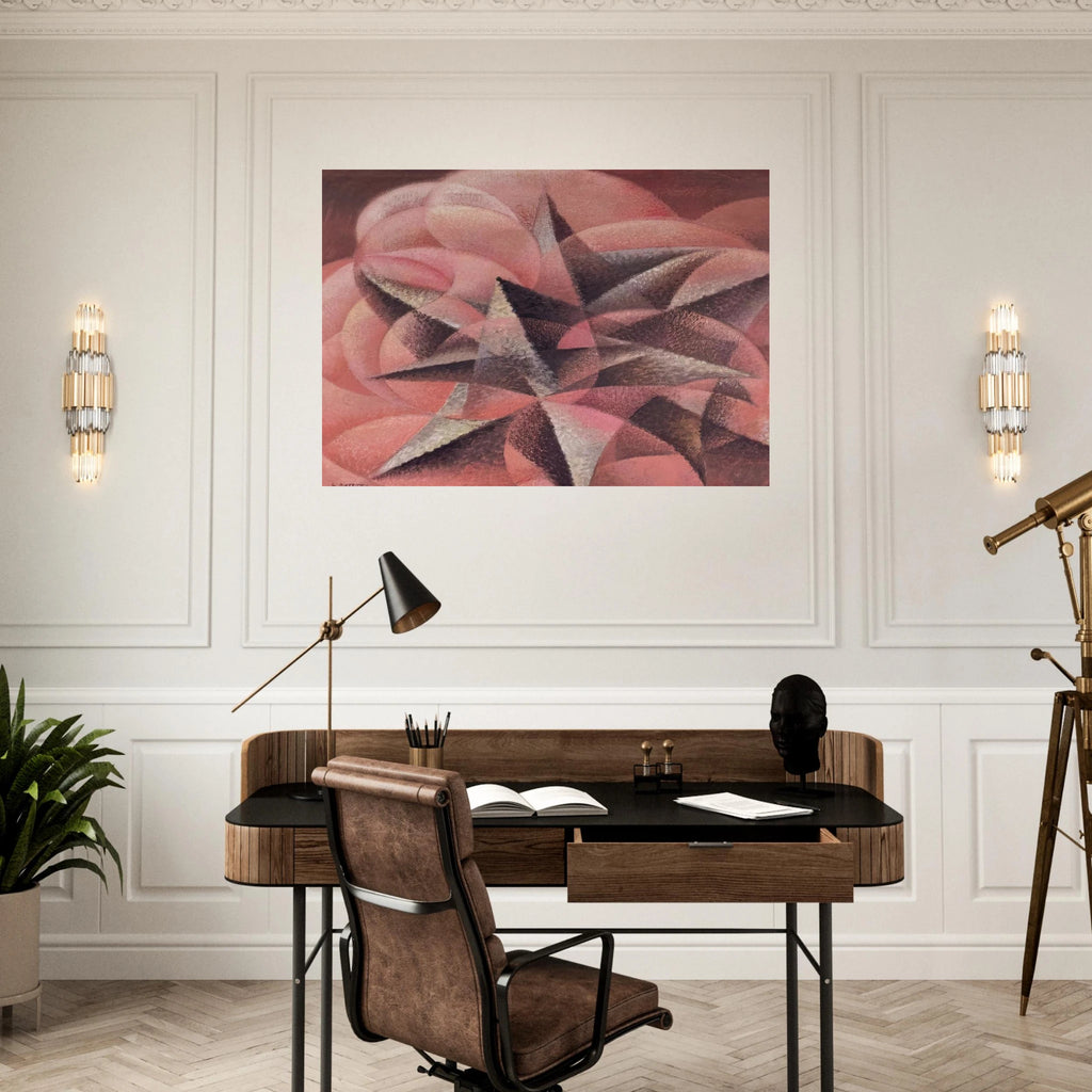 Armonie di forme contrarie - 1935 - Gerardo Dottori Art Print - A0 (84.1 x 118.9  cm) / 33.1 × 46.8 inches | Gerardo Dottori Poster | Gerardo Dottori Prints