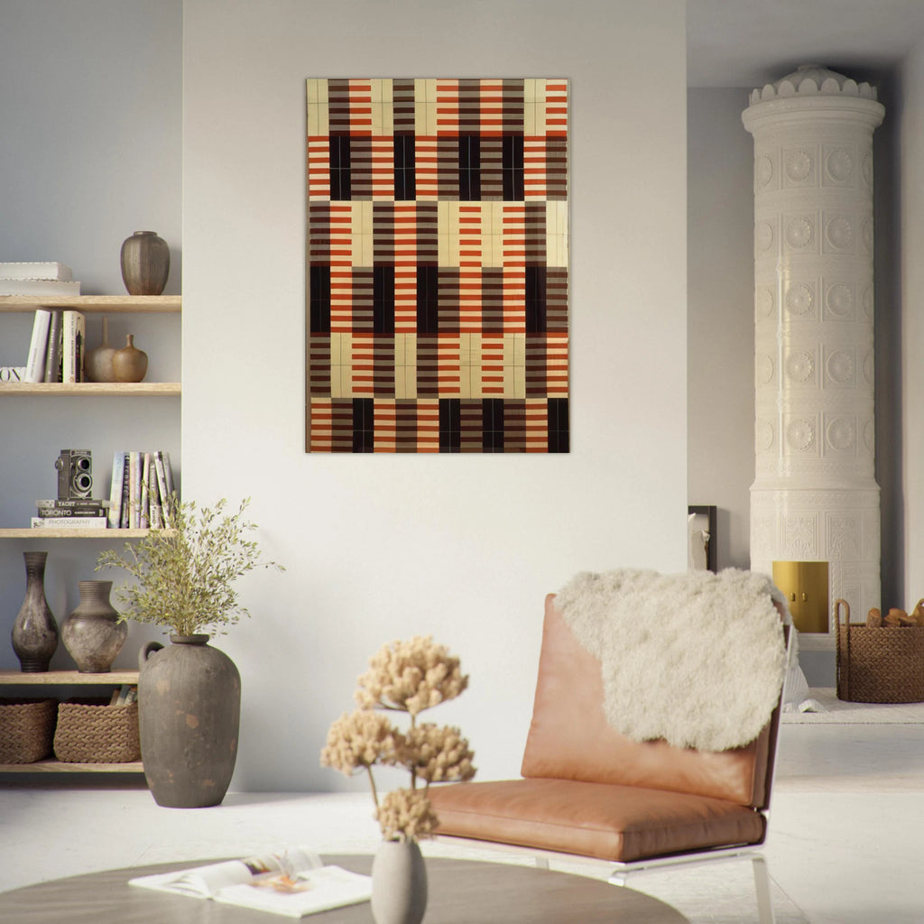 BLACK WHITE RED 1964 - Anni Albers Art Print - A0 (84.1 x 118.9  cm) / 33.1 × 46.8 inches | Anni Albers Poster | Anni Albers Prints