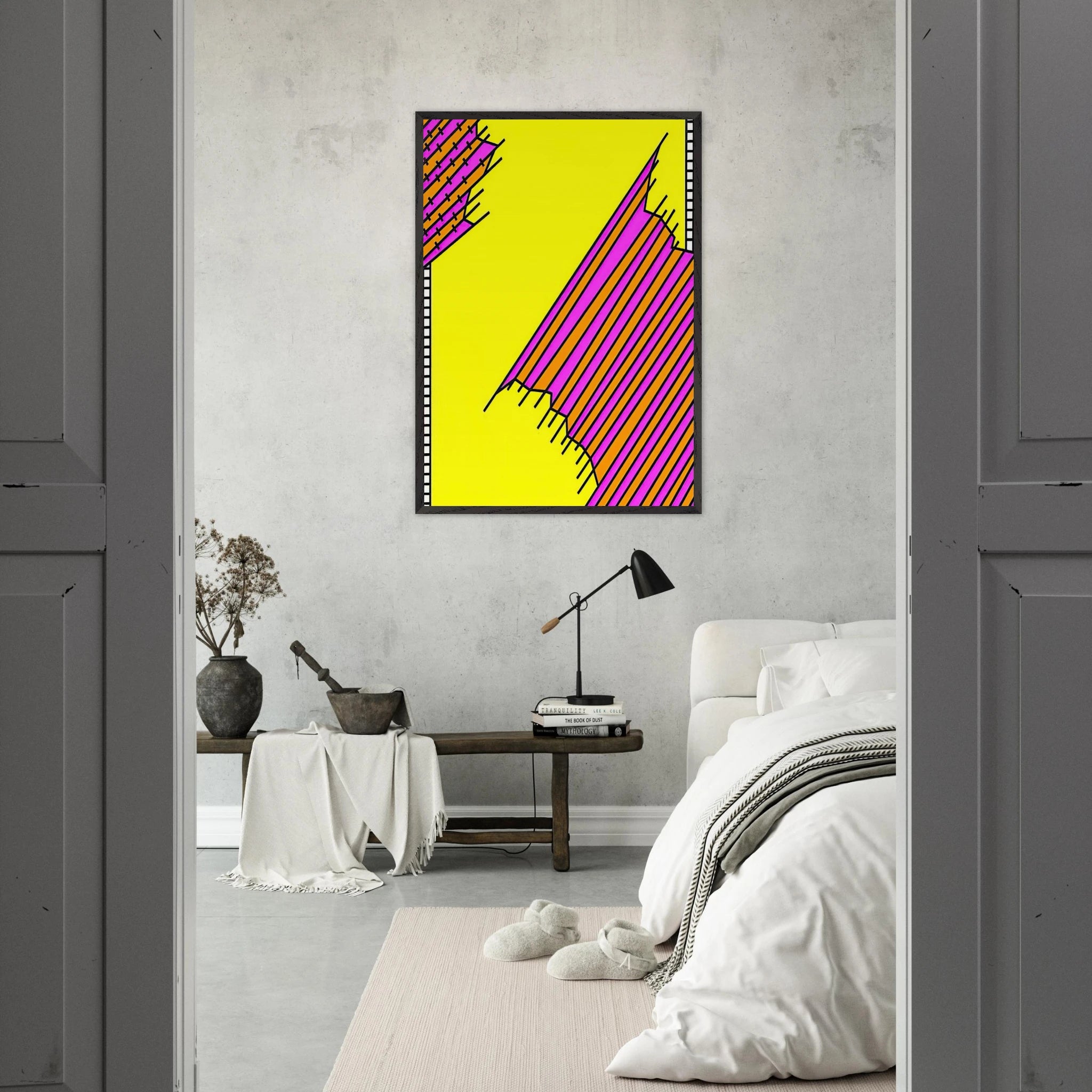 Crossover - 1972 - Nicholas Krushenick Framed Art Print - 70x100 cm / 28x40 inches | Nicholas Krushenick Framed Poster | Nicholas Krushenick Framed prints