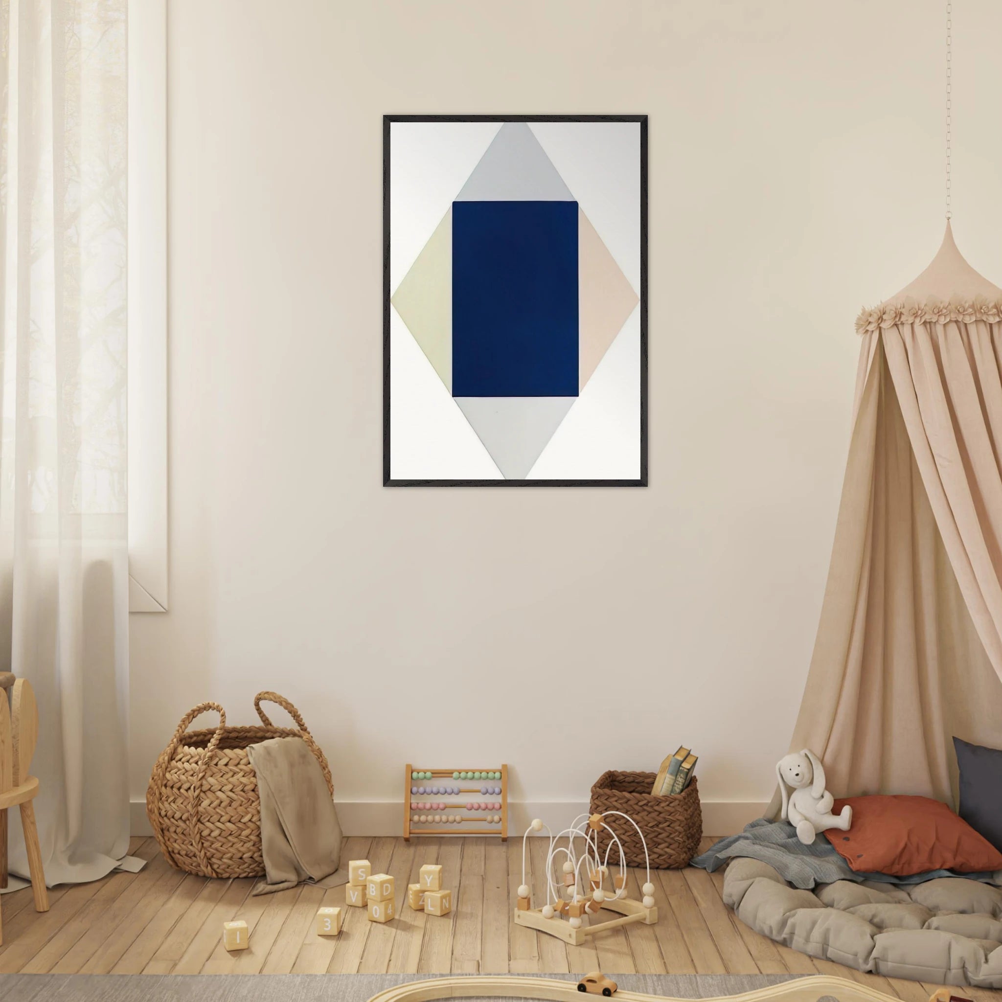 Blauer kern - 1969 - Max Bill Framed Art Print - 70x100 cm / 28x40 inches | Max Bill Framed Poster | Max Bill Framed prints