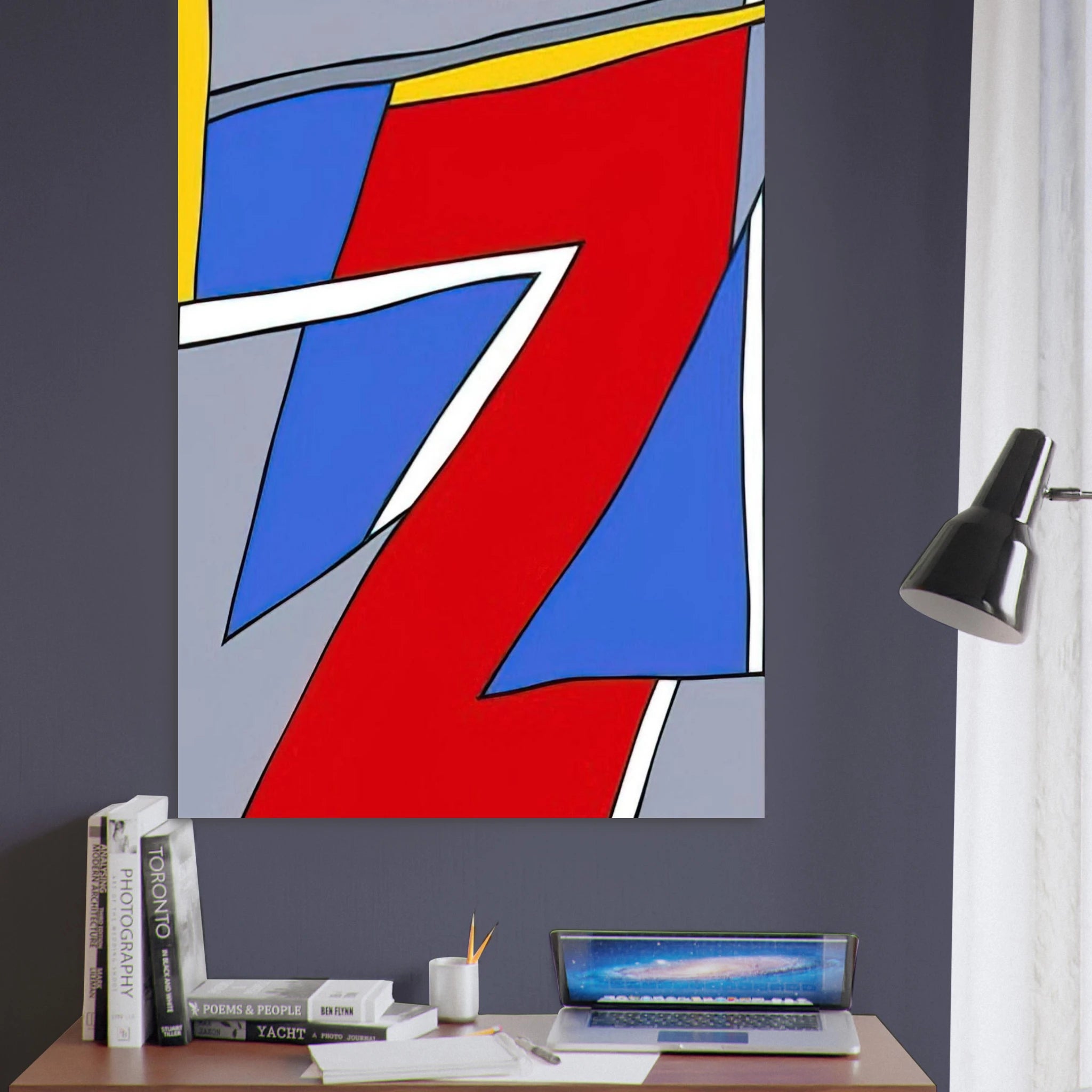 Ancient Image - 1984 - Nicholas Krushenick Art Print - A0 (84.1 x 118.9  cm) / 33.1 × 46.8 inches | Nicholas Krushenick Poster | Nicholas Krushenick Prints