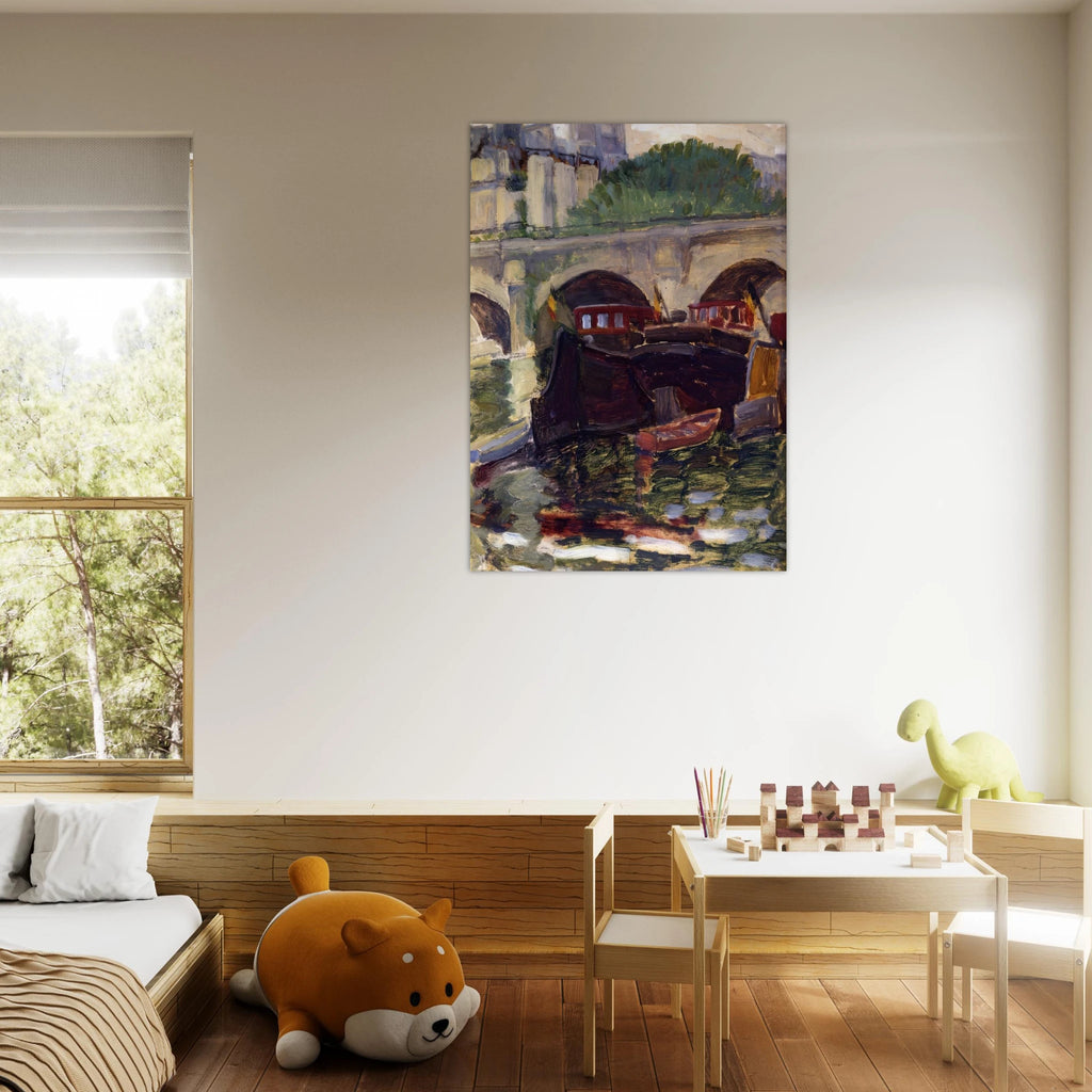 Barges - Henri-Edmond Cross Art Print - A0 (84.1 x 118.9  cm) / 33.1 × 46.8 inches | Henri-Edmond Cross Poster | Henri-Edmond Cross Prints