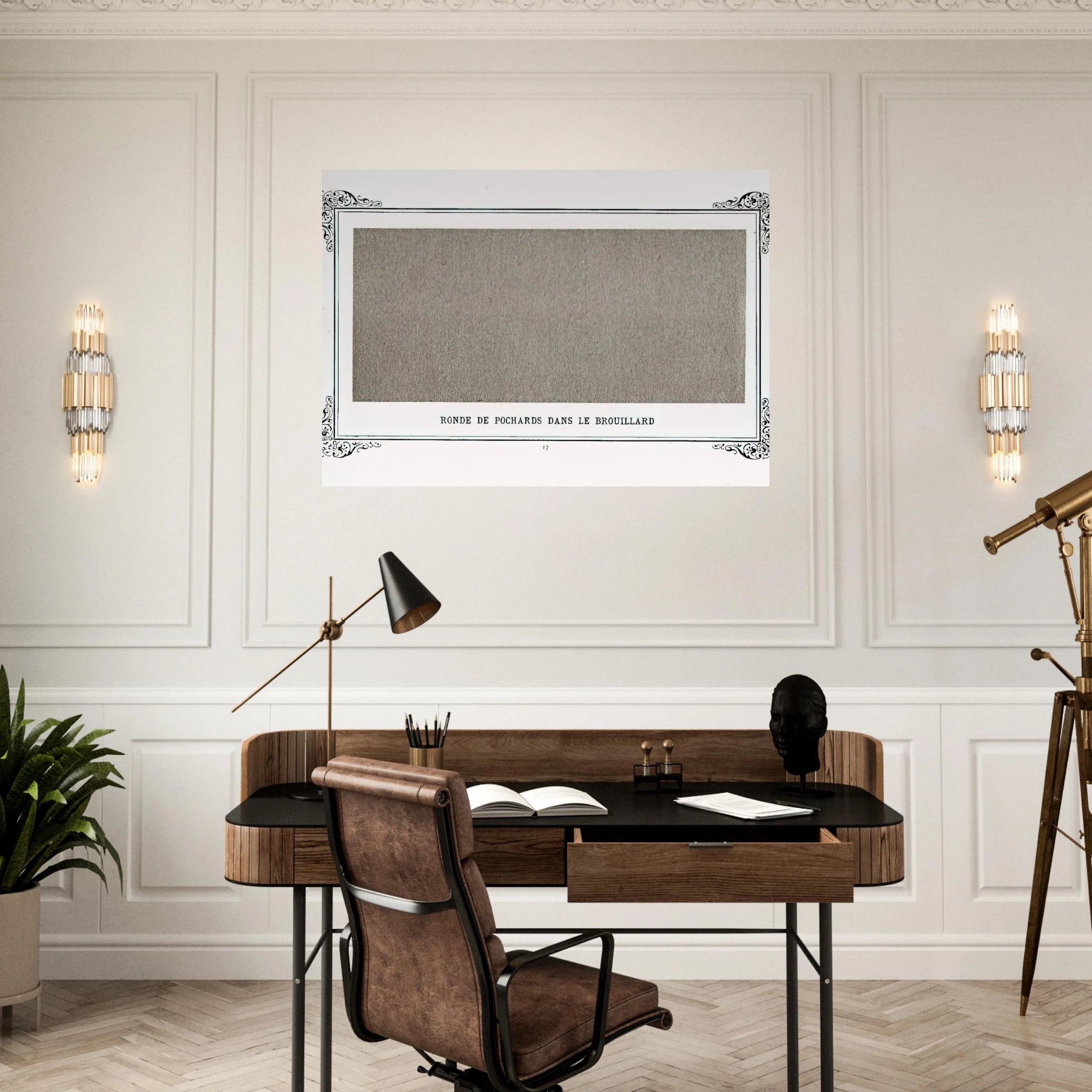 Band of Greyfriars in the Fog Band Of Dusty Drunks In The Fog - Alphonse Allais Art Print - A0 (84.1 x 118.9  cm) / 33.1 × 46.8 inches | Alphonse Allais Poster | Alphonse Allais Prints