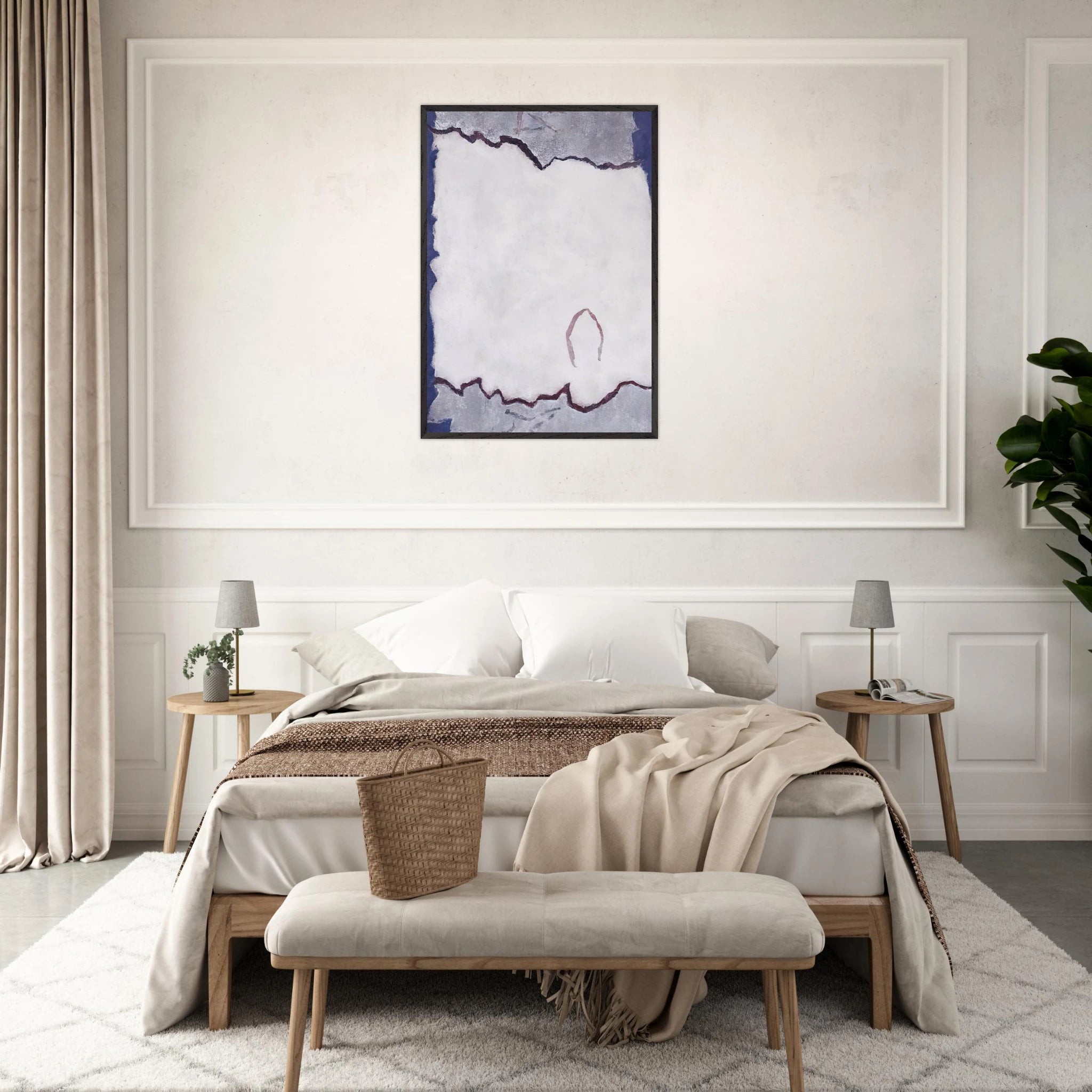 Edge of White Dawn #1 - 1982 - Theodoros Stamos Framed Art Print - 70x100 cm / 28x40 inches | Theodoros Stamos Framed Poster | Theodoros Stamos Framed prints