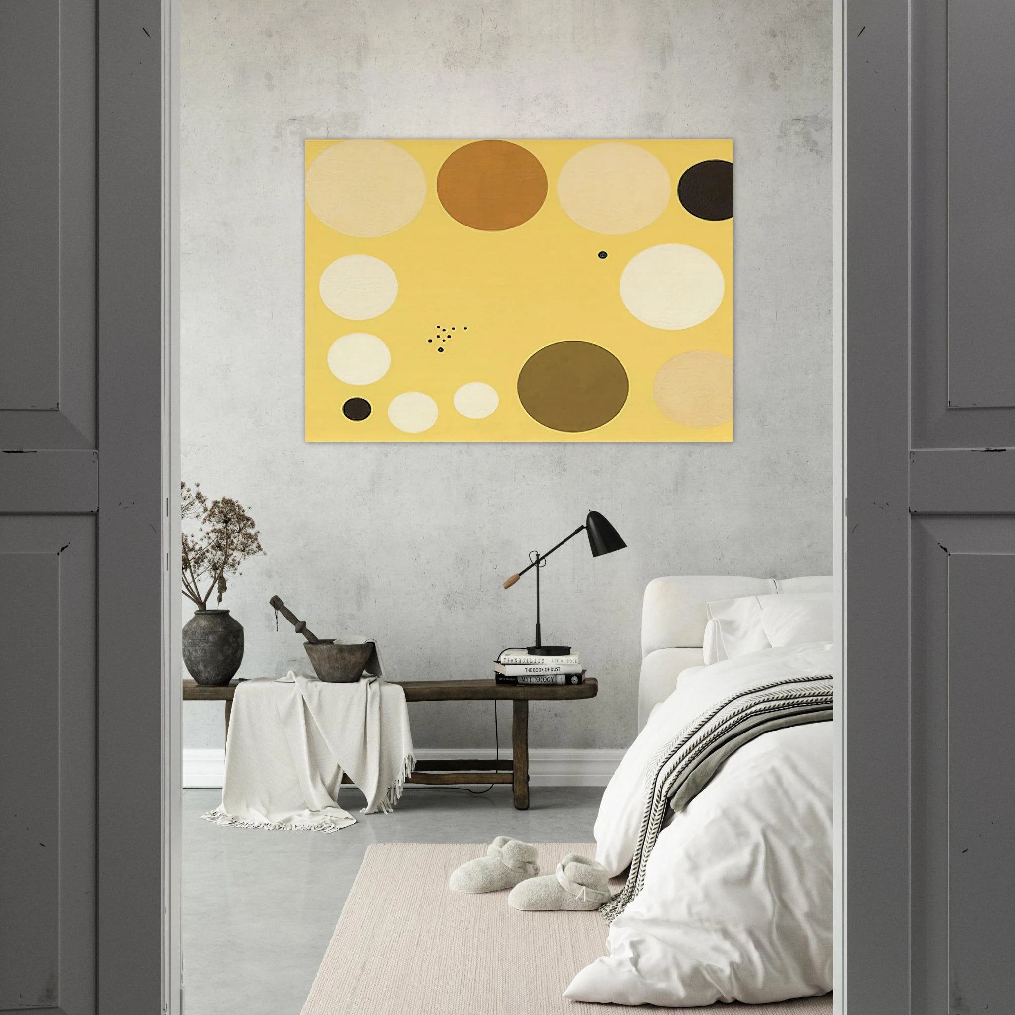 Carta celeste en amarillo n° 1 - 1953 1 - Lolo Soldevilla Art Print - A0 (84.1 x 118.9  cm) / 33.1 × 46.8 inches | Lolo Soldevilla Poster | Lolo Soldevilla Prints