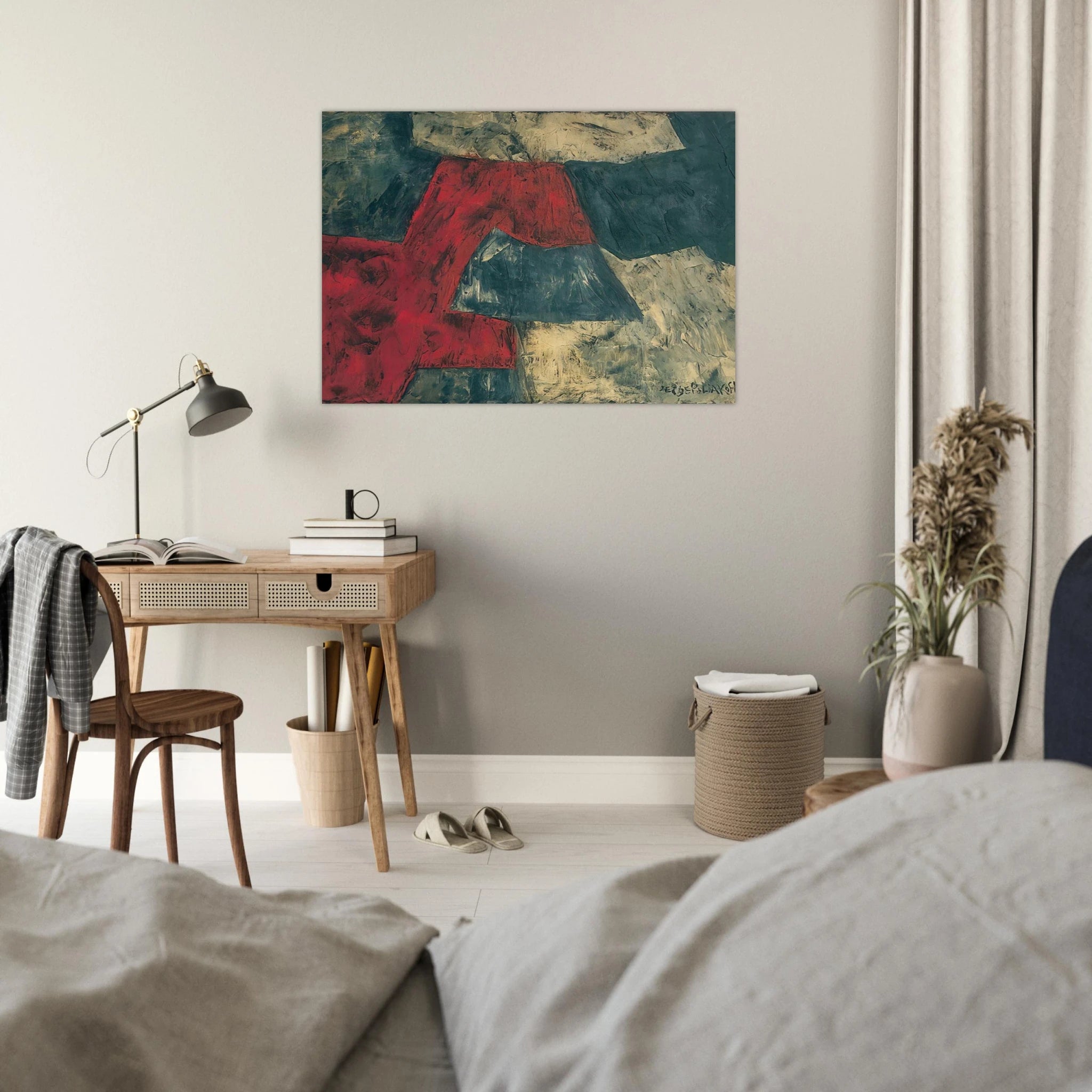 Composition - 1958 - Serge Poliakoff Art Print - A0 (84.1 x 118.9  cm) / 33.1 × 46.8 inches | Serge Poliakoff Poster | Serge Poliakoff Prints