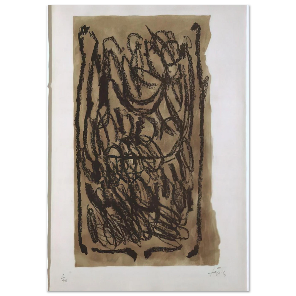 EL PA A LA BARCA 1963 - Antoni Tapies Art Print - A0 (84.1 x 118.9  cm) / 33.1 × 46.8 inches | Antoni Tapies Poster | Antoni Tapies Prints