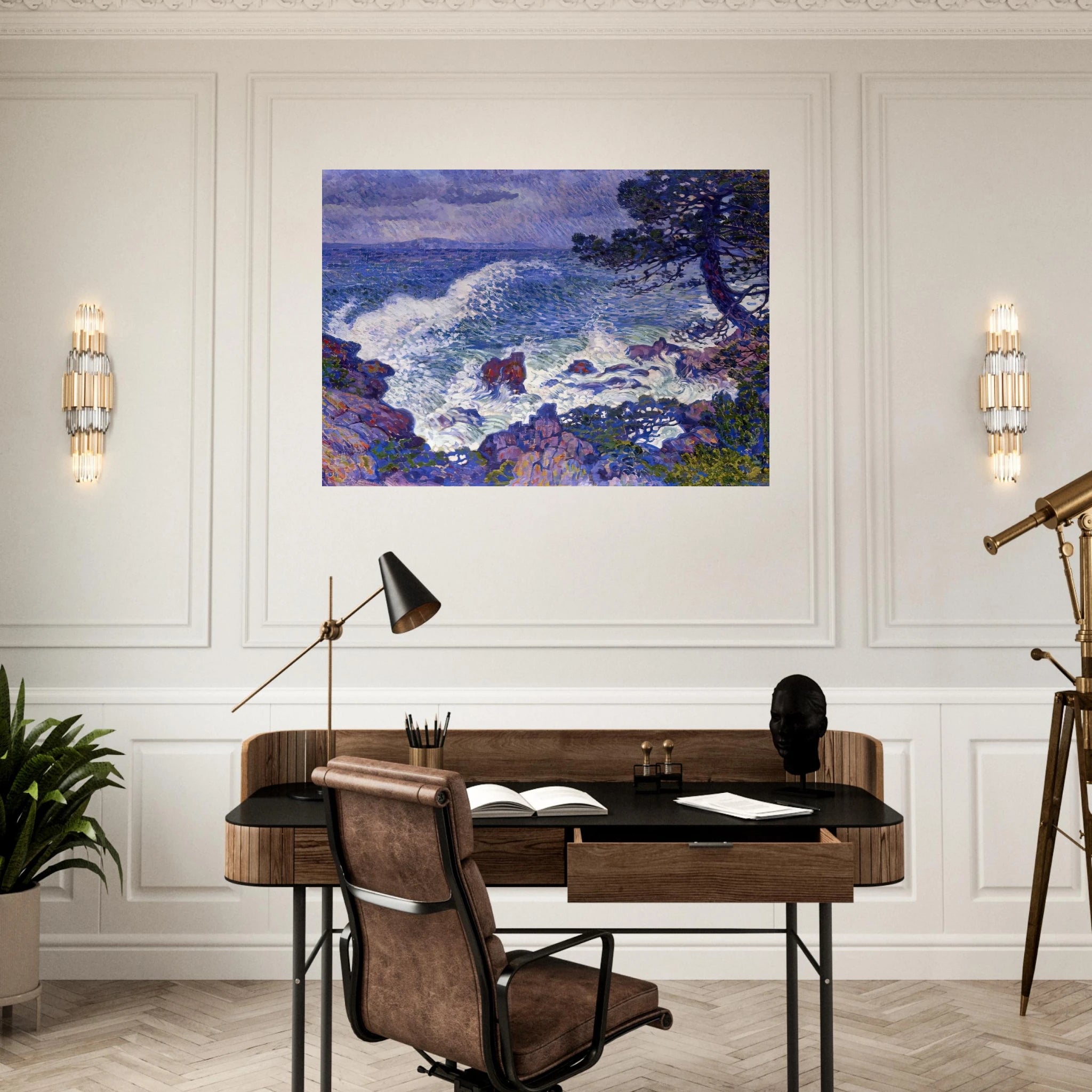 EAST WIND 1904 - Theo van Rysselberghe Art Print - A0 (84.1 x 118.9  cm) / 33.1 × 46.8 inches | Theo van Rysselberghe Poster | Theo van Rysselberghe Prints