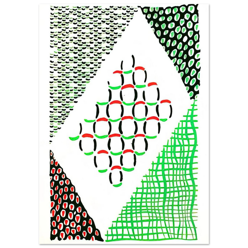 COMPOSITION 19 - Sonia Delaunay Art Print - A0 (84.1 x 118.9  cm) / 33.1 × 46.8 inches | Sonia Delaunay Poster | Sonia Delaunay Prints