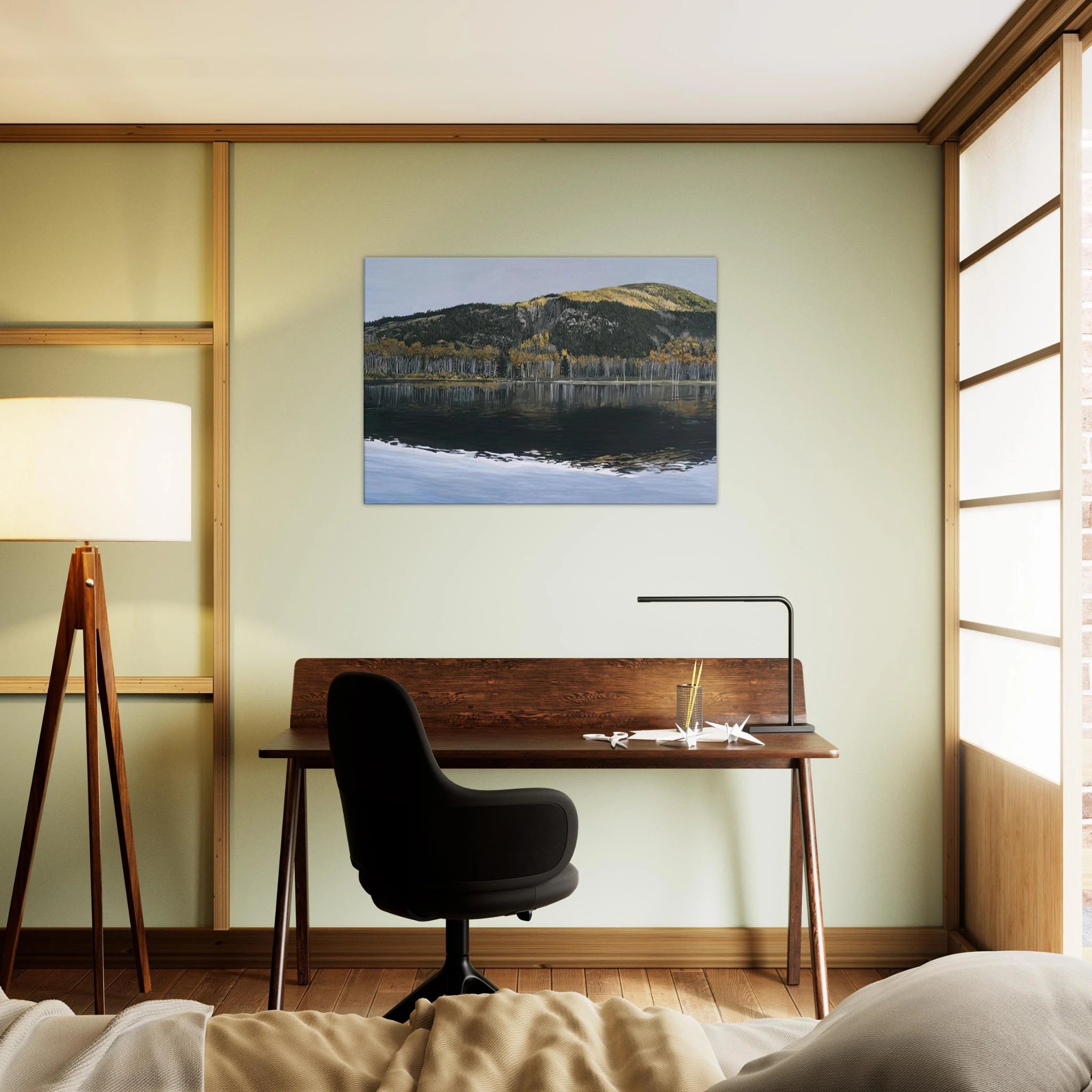 BEAVER DAM POND ACADIA NATIONAL PARK 2009 - Richard Estes Canvas - 70x100 cm / 28x40 inches | Richard Estes Wrapped Canvas | Richard Estes Wall Art